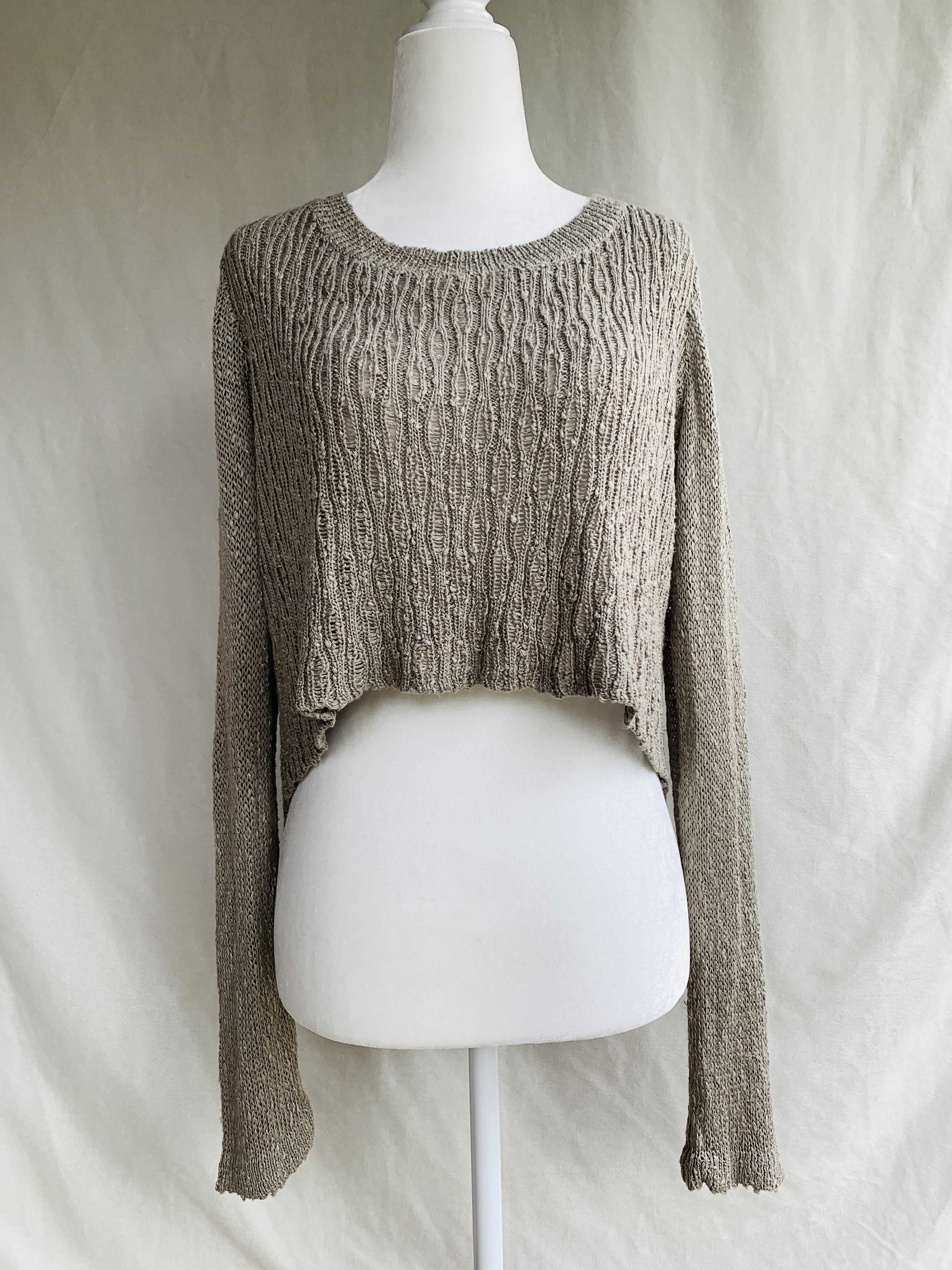 Helmut Lang NWOT cut up angora floats string silk high low shirt Size S / US 4 / IT 40 - 1 Thumbnail