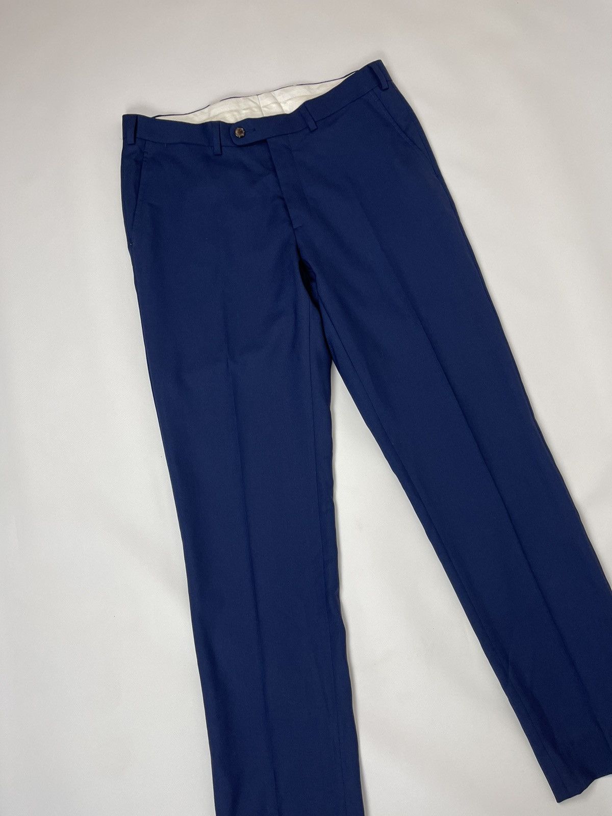 Suitsupply Suitsupply Brescia 100% wool blue classic casual pants Size US 32 / EU 48 - 3 Thumbnail