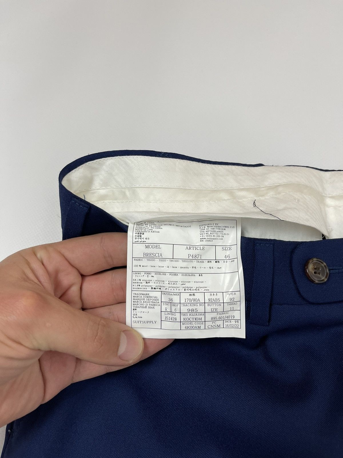 Suitsupply Suitsupply Brescia 100% wool blue classic casual pants Size US 32 / EU 48 - 6 Thumbnail