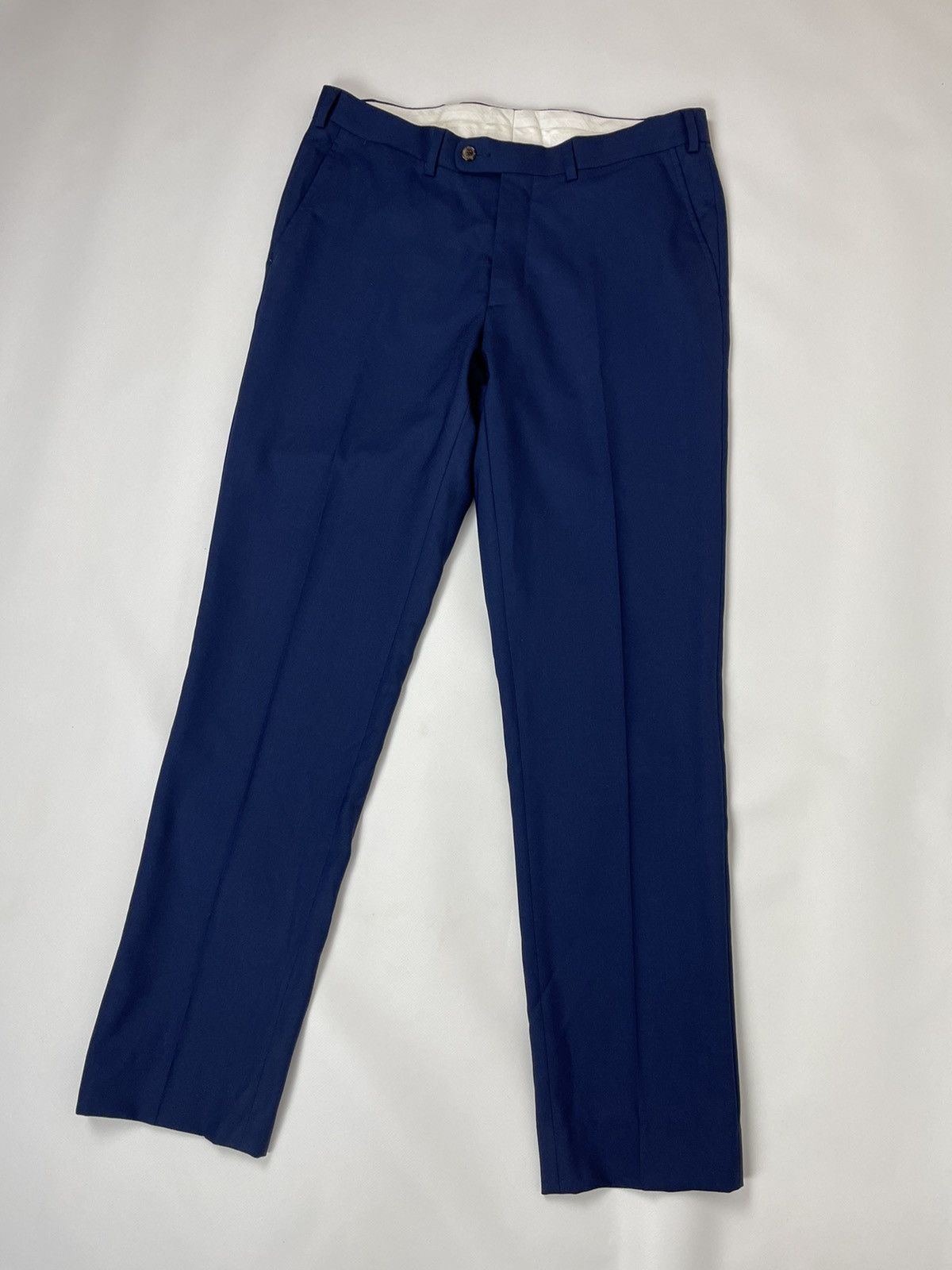 Suitsupply Suitsupply Brescia 100% wool blue classic casual pants Size US 32 / EU 48 - 2 Thumbnail
