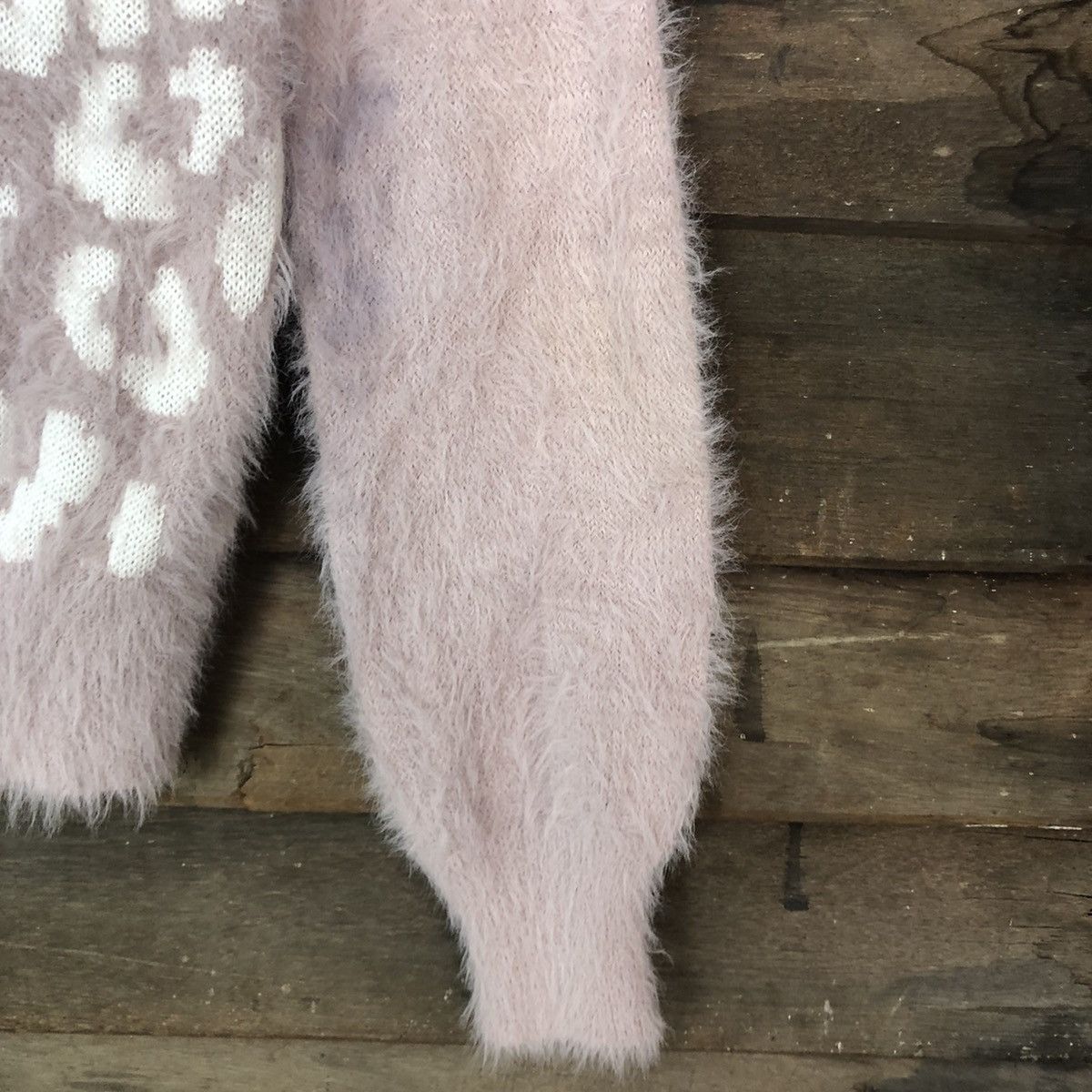 Japanese Brand Saltanse Pink Mohair Soft Fur Shag Shaggy Knitwear #c1162 Size S / US 4 / IT 40 - 4 Thumbnail