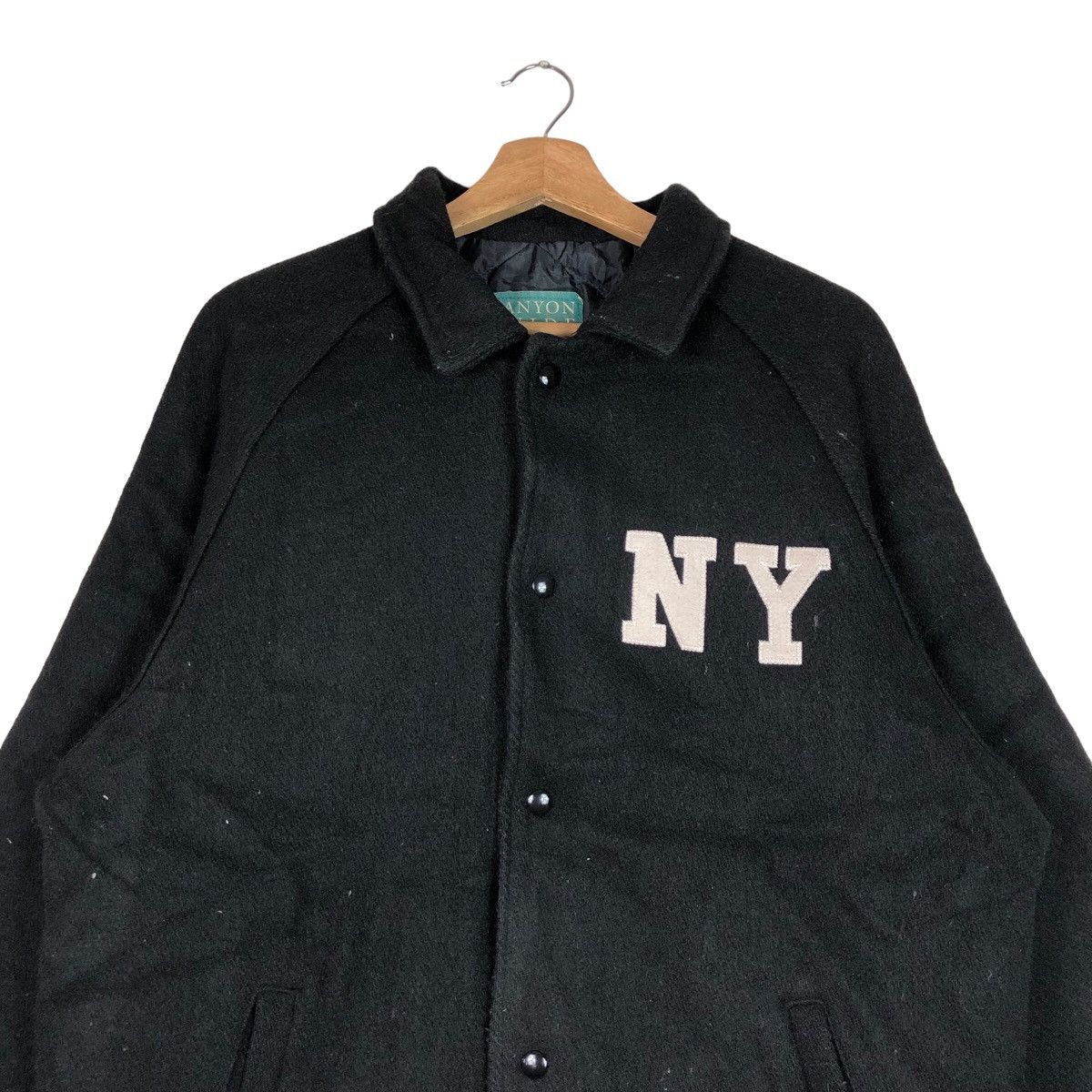 New York Post Vintage 90s Canyon NYC Streetstyle Wool Letterman Jacket Size US M / EU 48-50 / 2 - 3 Thumbnail
