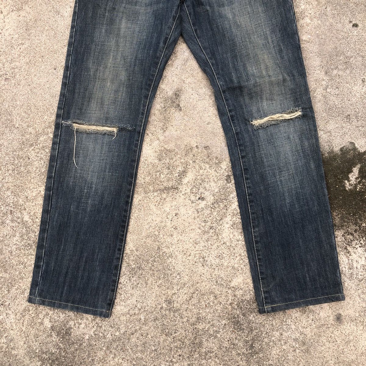 Japanese Brand × Vintage 🔥Rare🔥🇯🇵Hare Exclusive Design Stoned Wash Rips Denim Jeans Size US 32 / EU 48 - 3 Thumbnail