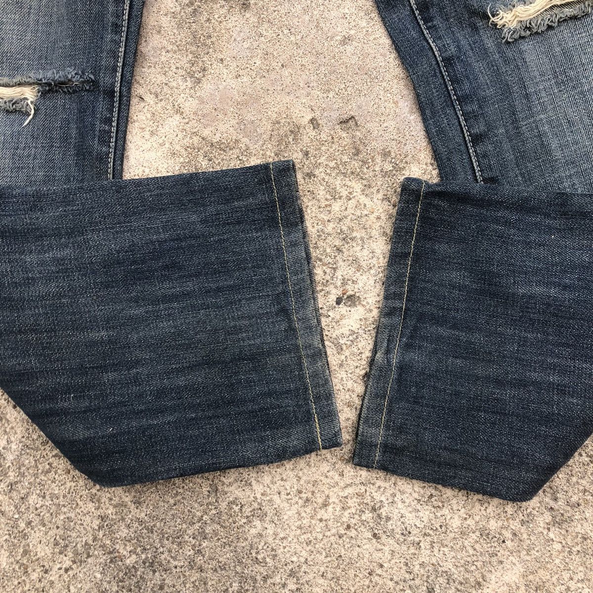 Japanese Brand × Vintage 🔥Rare🔥🇯🇵Hare Exclusive Design Stoned Wash Rips Denim Jeans Size US 32 / EU 48 - 7 Thumbnail