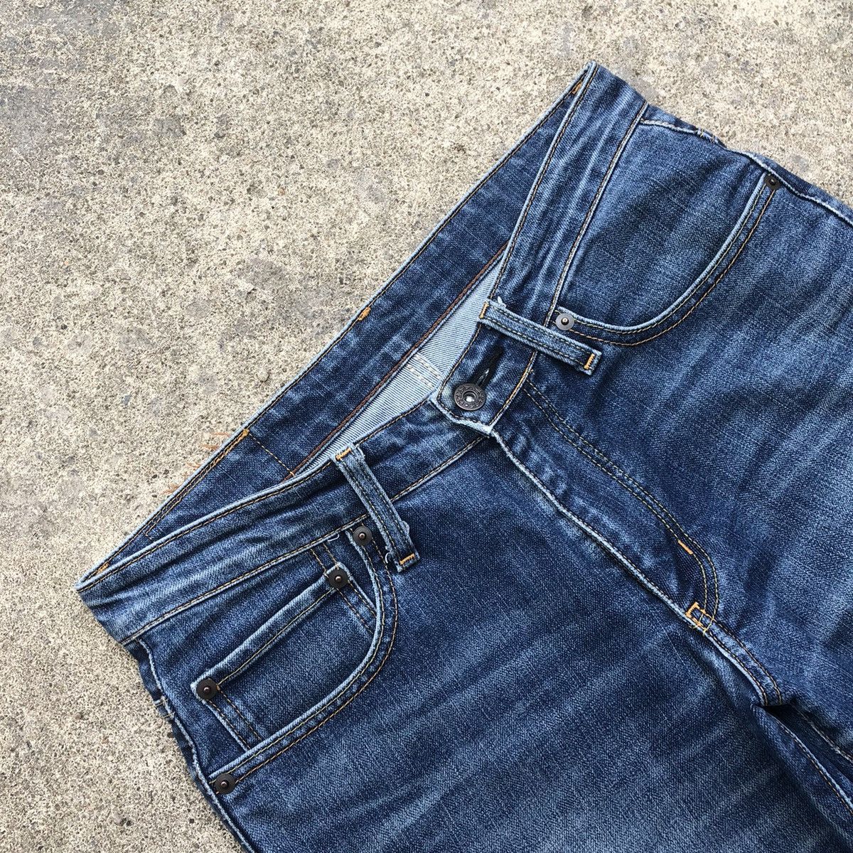 Edwin × Vintage 🔥Rare🔥Vintage Edwin Jeanism Stoned Wash Rips Denim Jeans Size US 31 - 11 Thumbnail