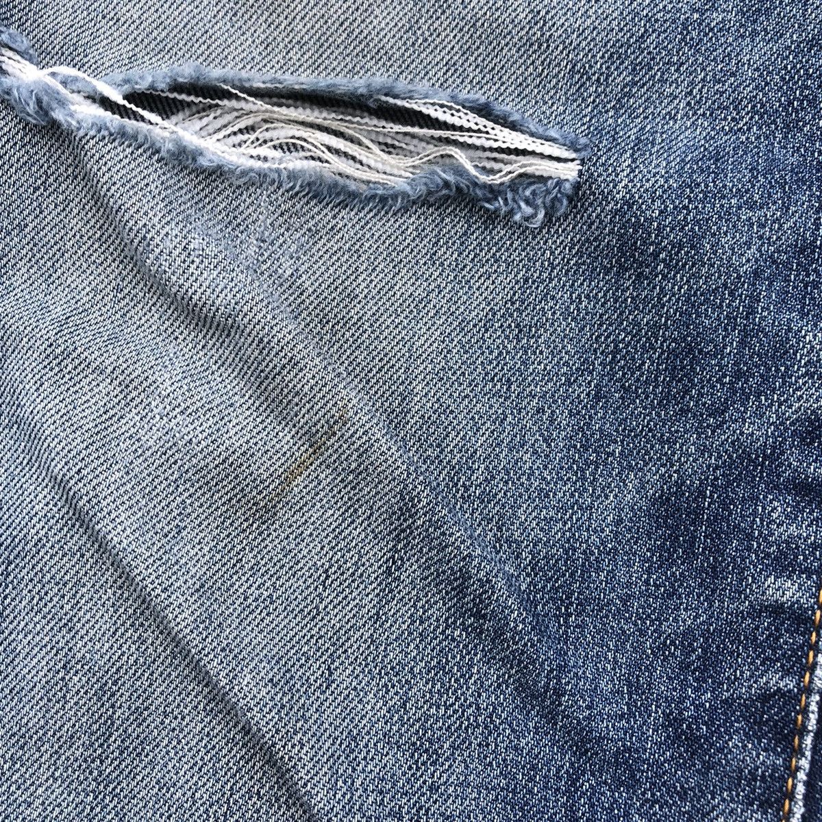 Edwin × Vintage 🔥Rare🔥Vintage Edwin Jeanism Stoned Wash Rips Denim Jeans Size US 31 - 9 Thumbnail