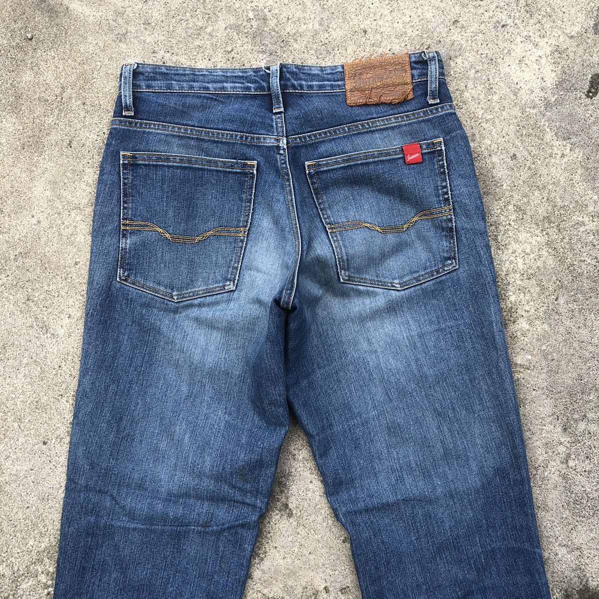 Edwin × Vintage 🔥Rare🔥Vintage Edwin Jeanism Stoned Wash Rips Denim Jeans Size US 31 - 5 Thumbnail