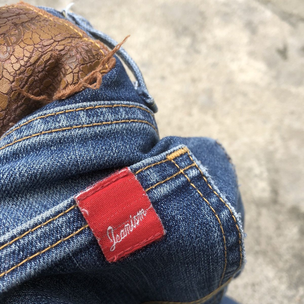 Edwin × Vintage 🔥Rare🔥Vintage Edwin Jeanism Stoned Wash Rips Denim Jeans Size US 31 - 14 Thumbnail