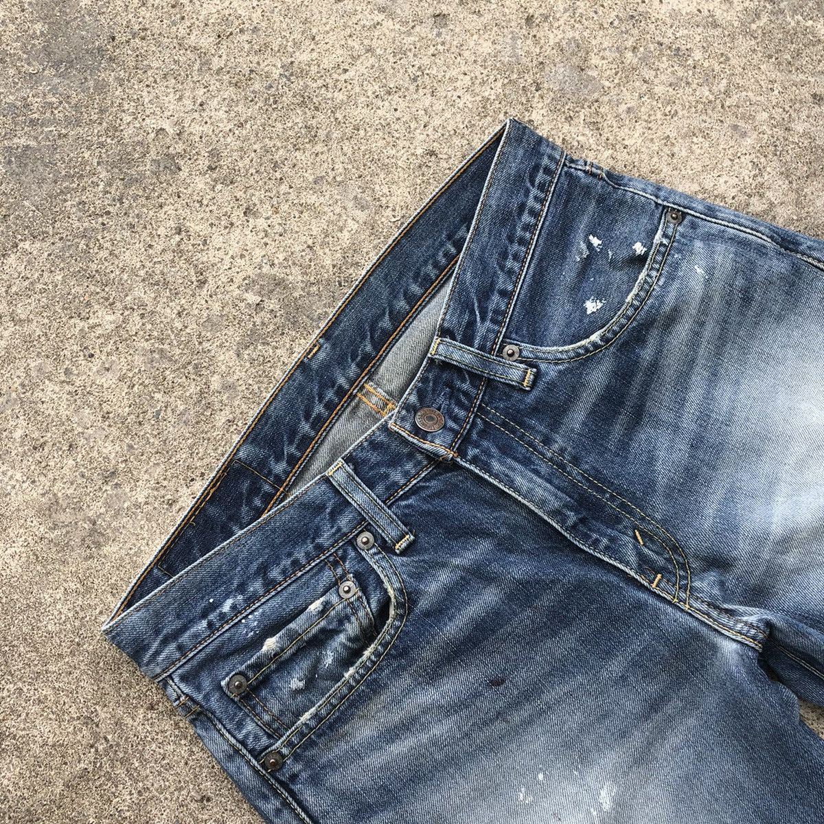 Levi's × Vintage 🔥Rare🔥Levis 505 Stoned Wash Splash Paint Rips Denim Jeans Size US 30 / EU 46 - 15 Thumbnail