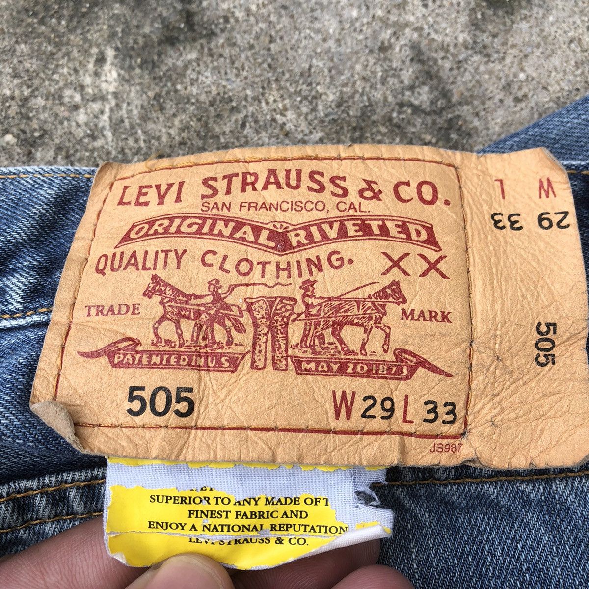 Levi's × Vintage 🔥Rare🔥Levis 505 Stoned Wash Splash Paint Rips Denim Jeans Size US 30 / EU 46 - 19 Thumbnail