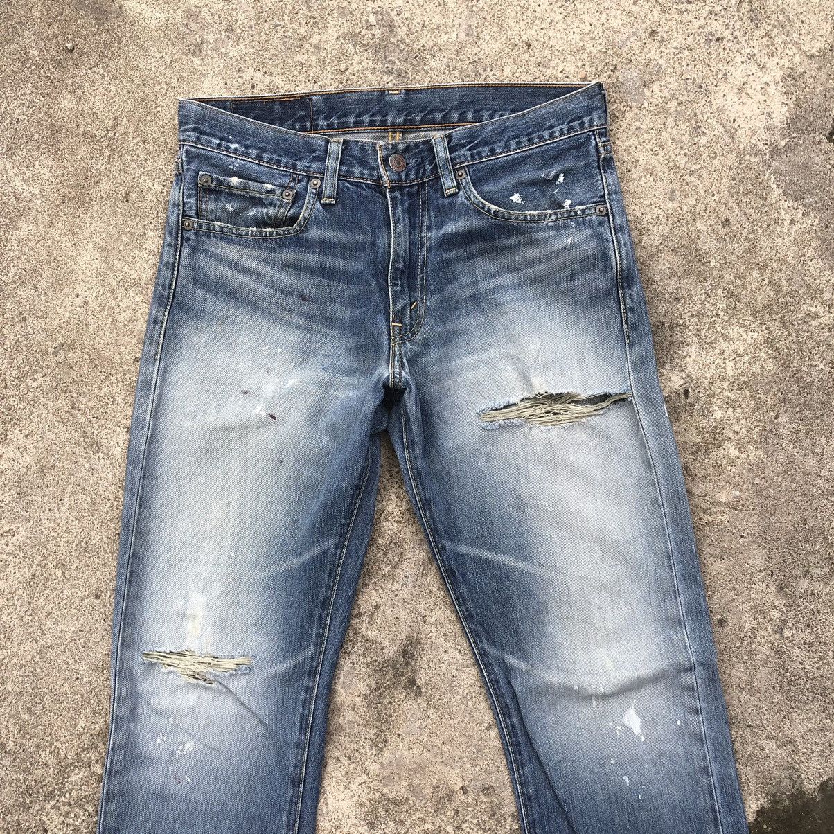 Levi's × Vintage 🔥Rare🔥Levis 505 Stoned Wash Splash Paint Rips Denim Jeans Size US 30 / EU 46 - 2 Thumbnail
