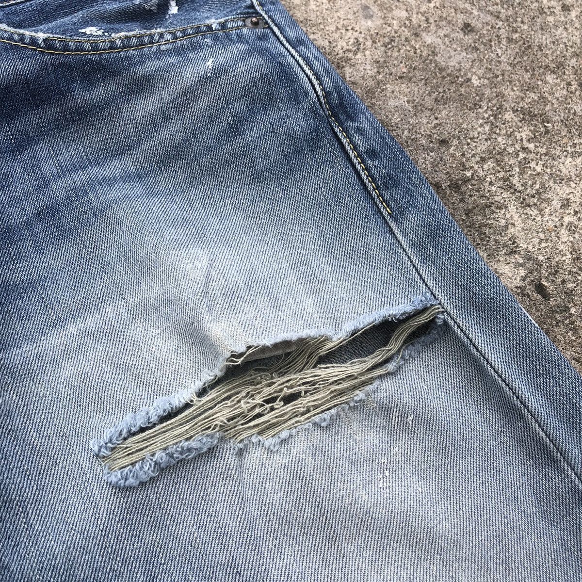 Levi's × Vintage 🔥Rare🔥Levis 505 Stoned Wash Splash Paint Rips Denim Jeans Size US 30 / EU 46 - 11 Thumbnail