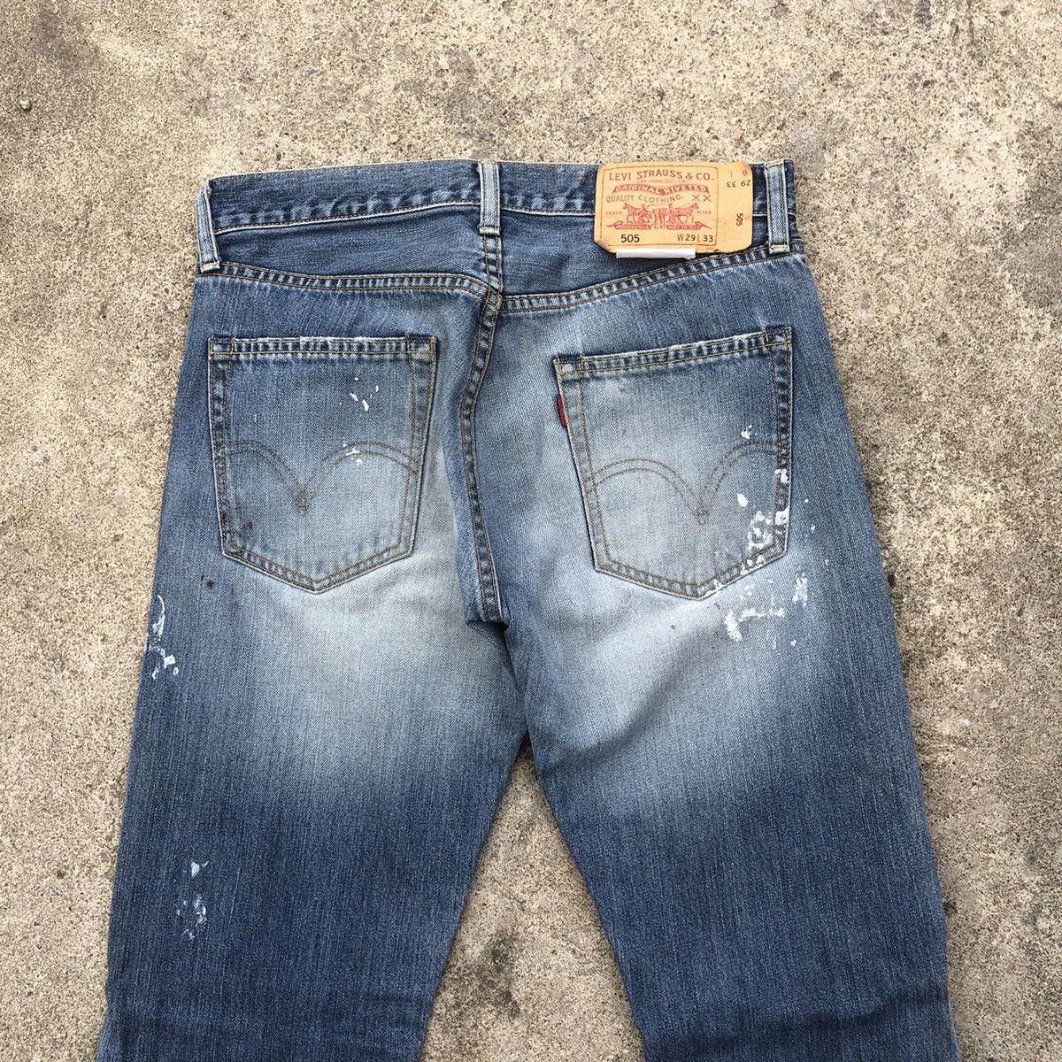 Levi's × Vintage 🔥Rare🔥Levis 505 Stoned Wash Splash Paint Rips Denim Jeans Size US 30 / EU 46 - 5 Thumbnail