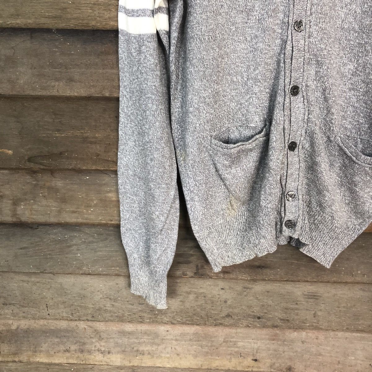 Homespun Knitwear × Japanese Brand Pine Done Grey Cardigan knitwear vintage #5541 Size US L / EU 52-54 / 3 - 4 Thumbnail