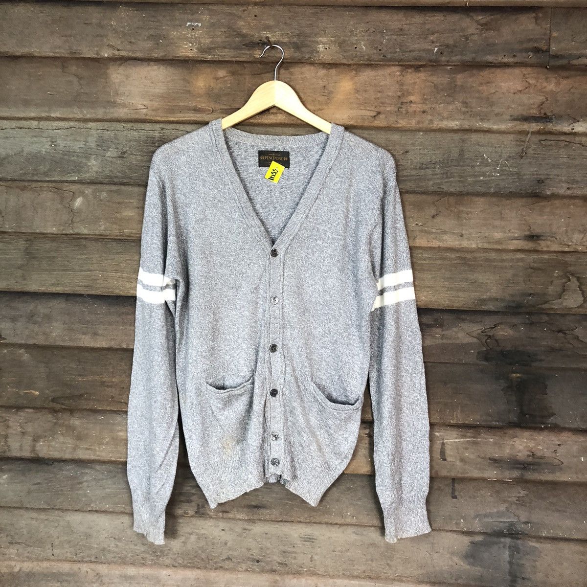 Pine Done Grey Cardigan knitwear vintage #5541