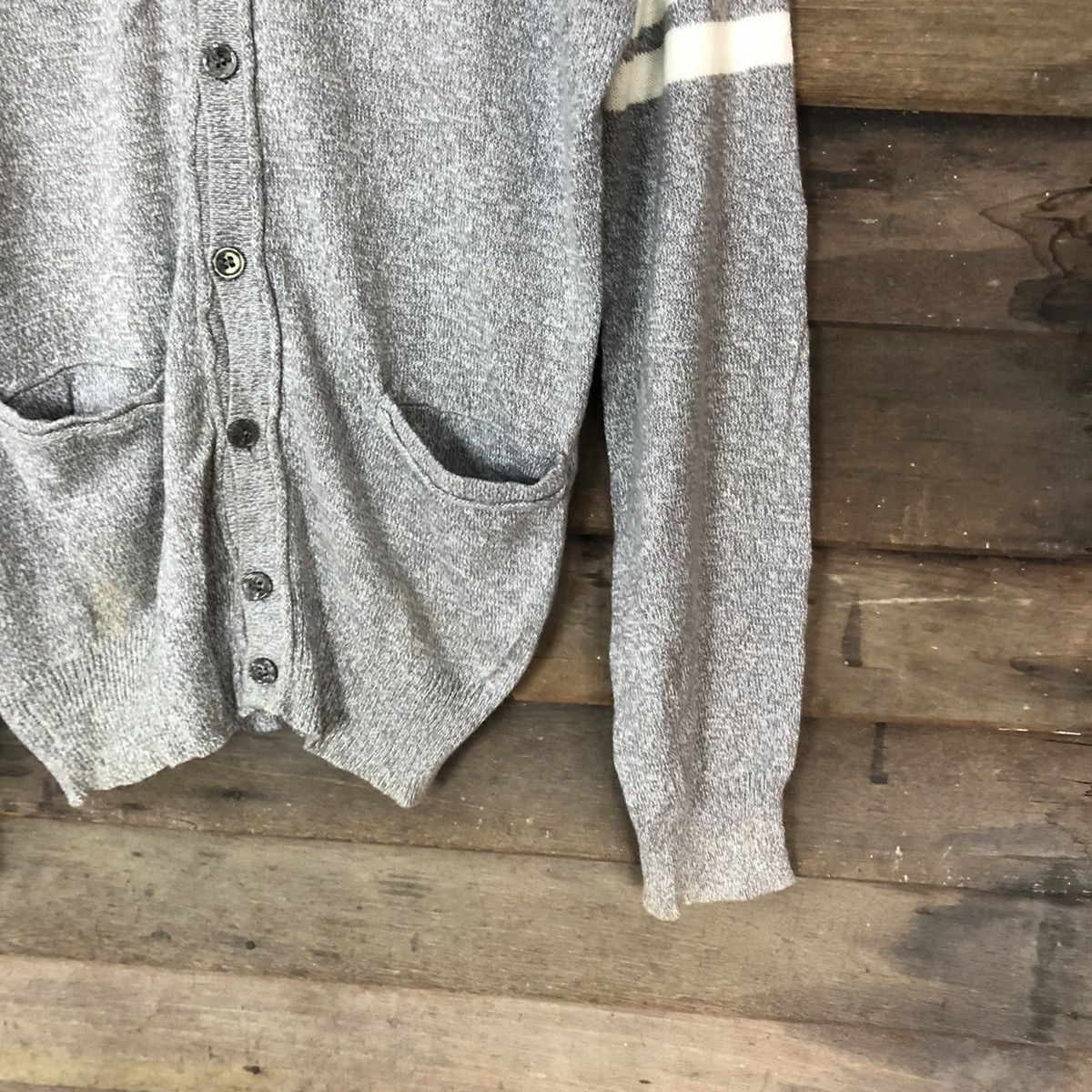 Homespun Knitwear × Japanese Brand Pine Done Grey Cardigan knitwear vintage #5541 Size US L / EU 52-54 / 3 - 5 Thumbnail