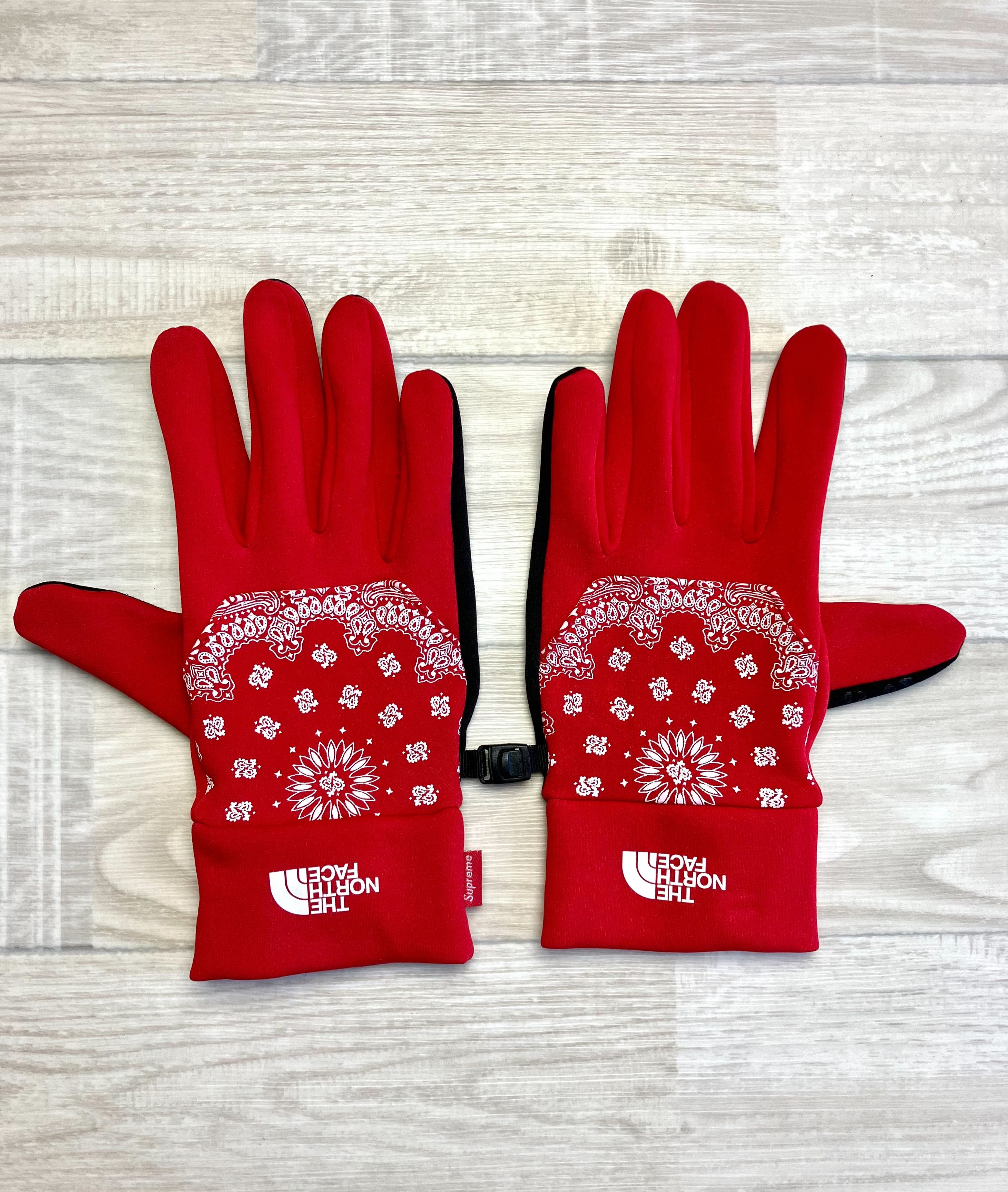 Supreme Supreme The North Face Red Bandana Gloves M Size Grailed
