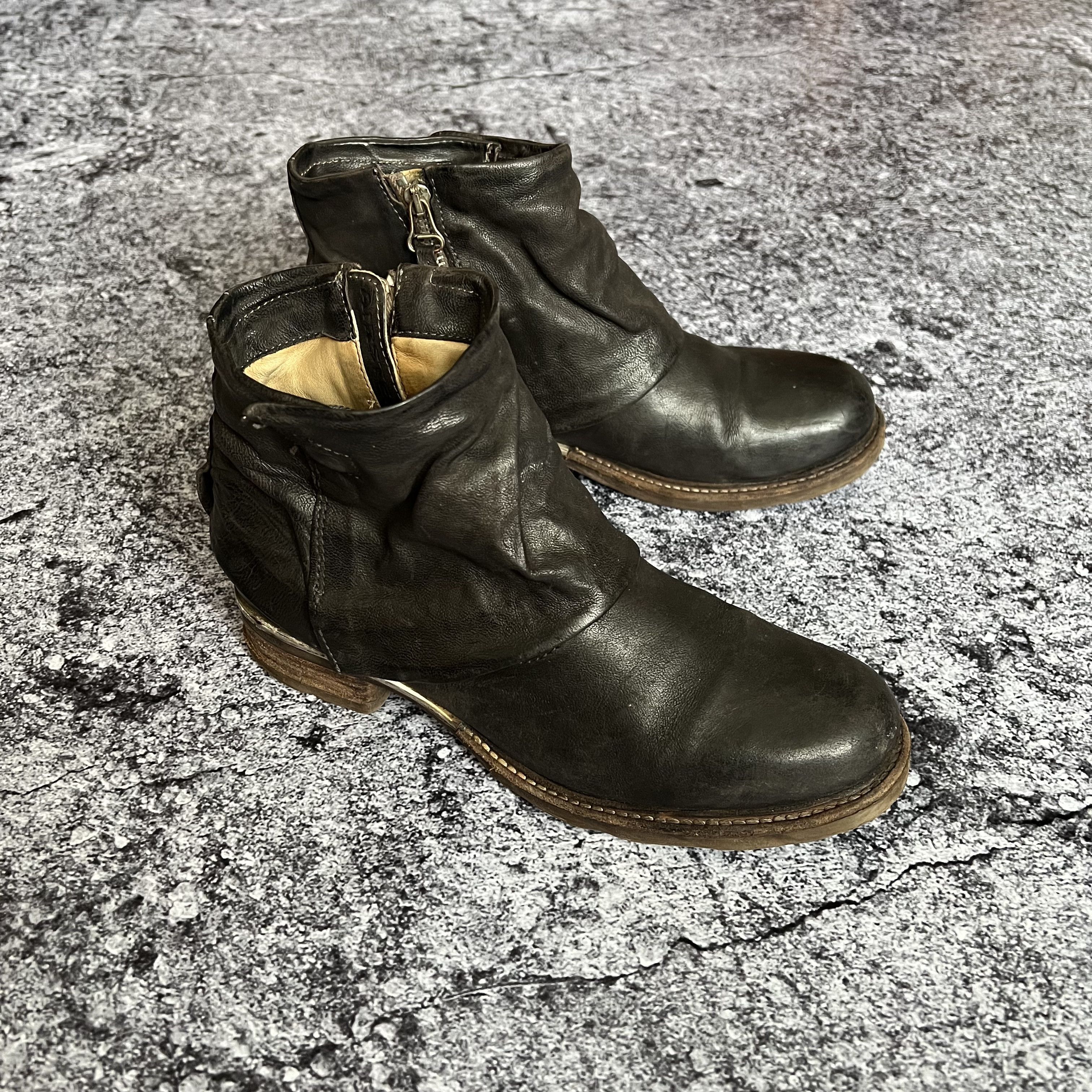 image of Avant Garde x Vintage A.s. 98 Boots Shoes Leather Style Rick Owens Size 40 in Brown/Black, Women's