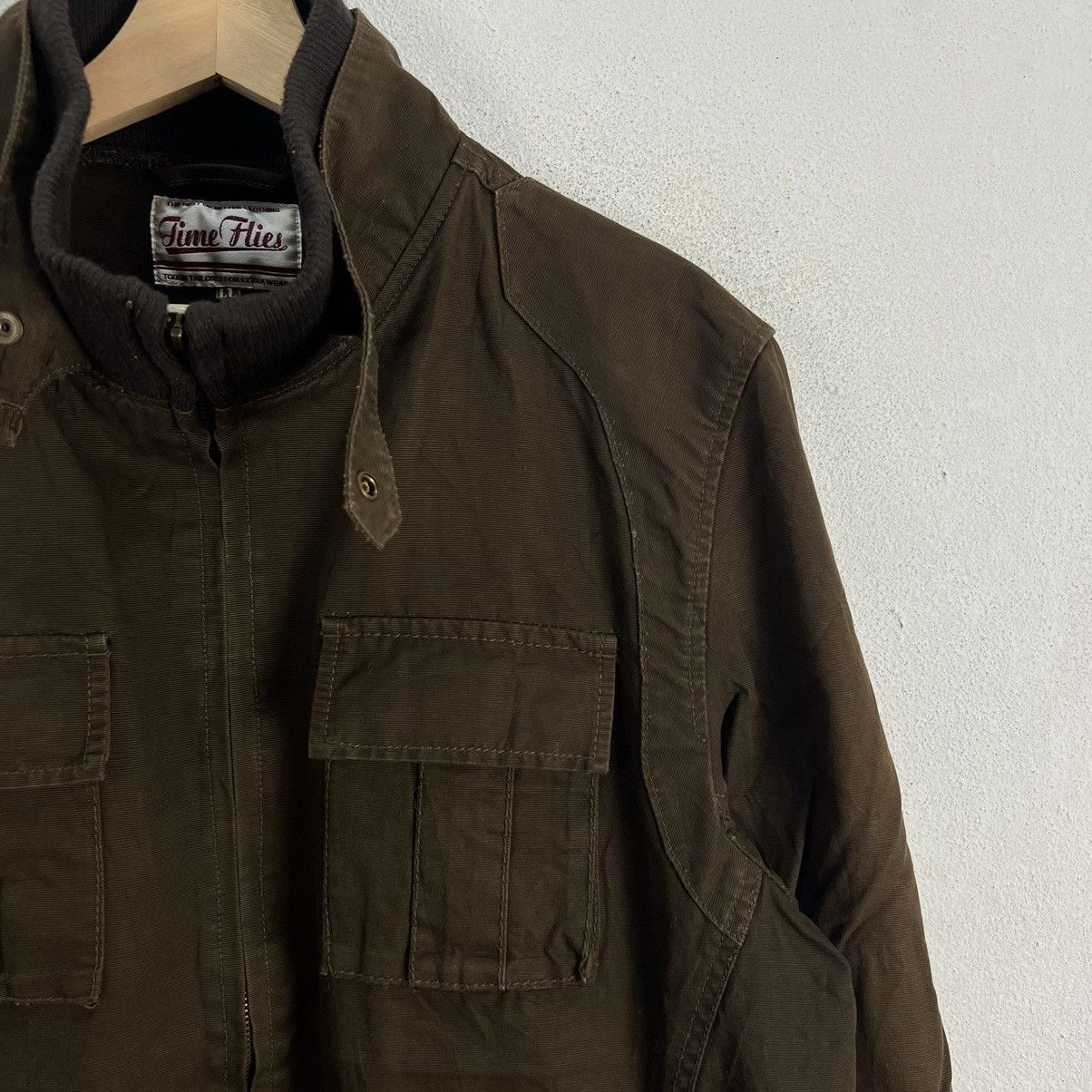 Japanese Brand VINTAGE CARGO JACKET MULTI POCKET TIME FLIES JAPAN FABRIC Size US L / EU 52-54 / 3 - 5 Thumbnail