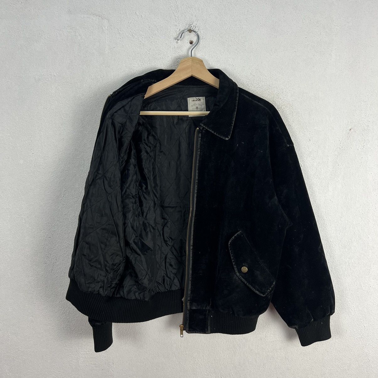 Japanese Brand VINTAGE VELVET JACKET BOMBER STYLE SANTA CRUZ JAPAN Size US M / EU 48-50 / 2 - 9 Thumbnail