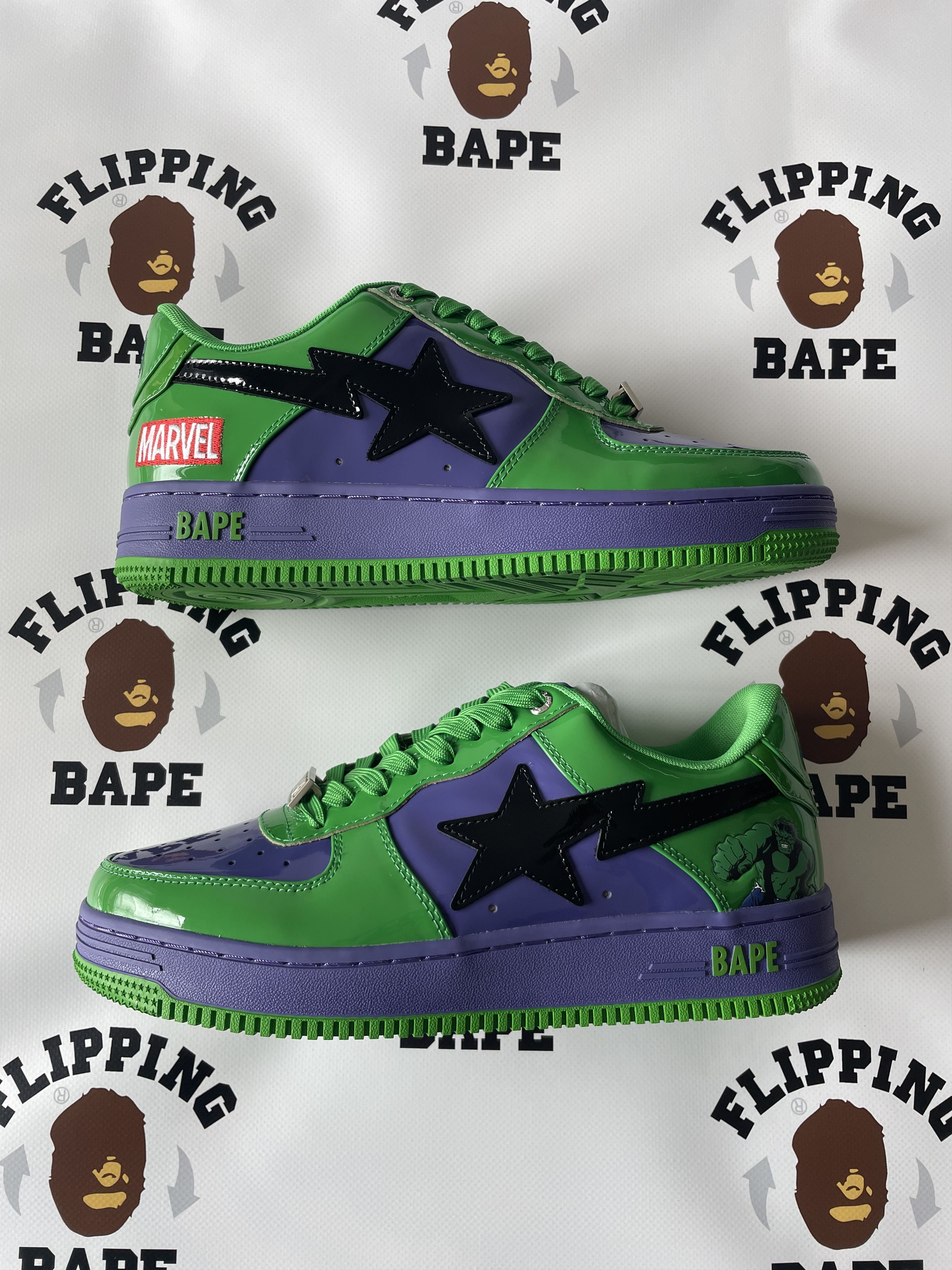 Bape MARVEL BAPE STA HULK Size US 7 / EU 40 - 3 Thumbnail