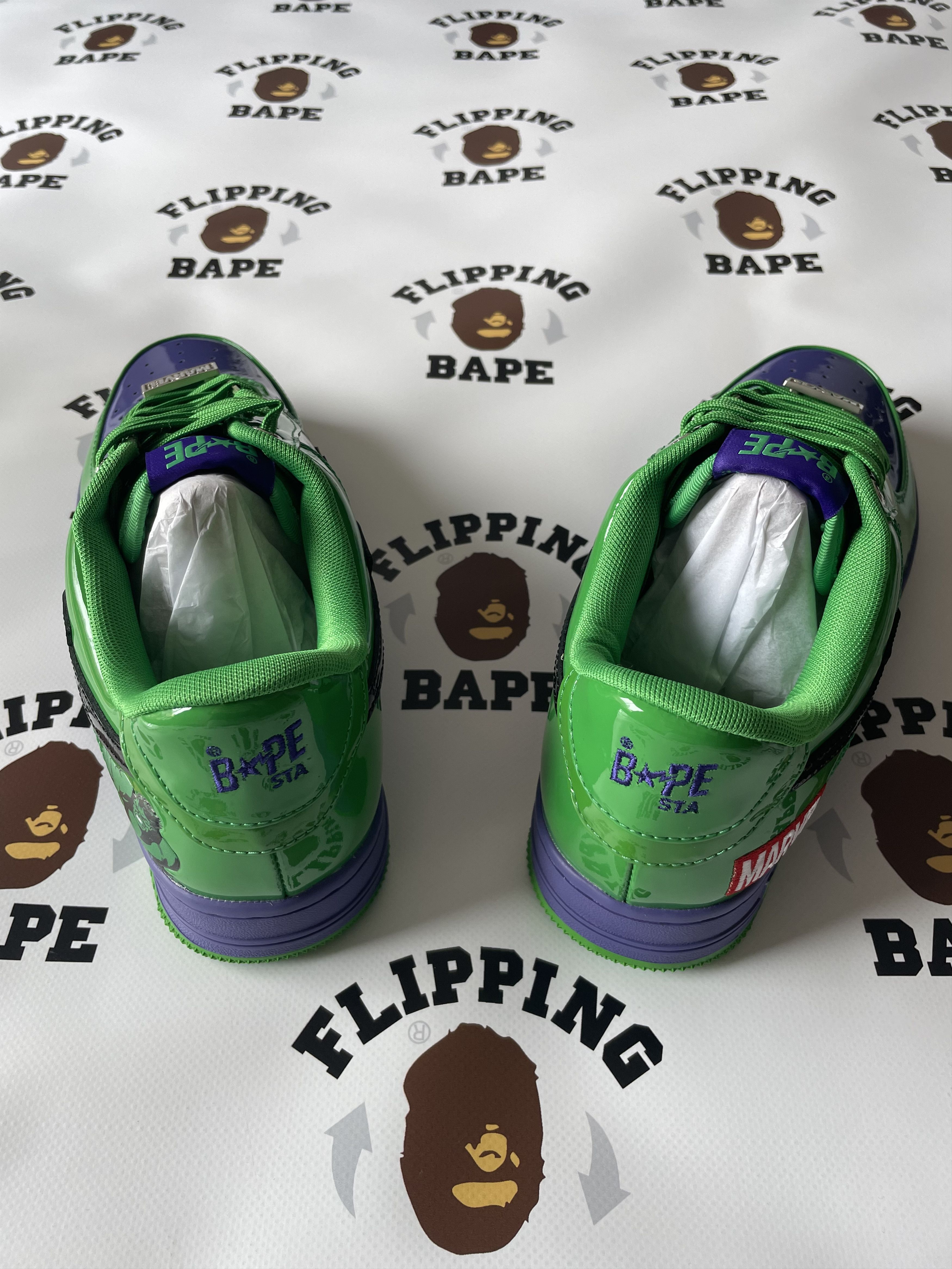 Bape MARVEL BAPE STA HULK Size US 7 / EU 40 - 5 Thumbnail