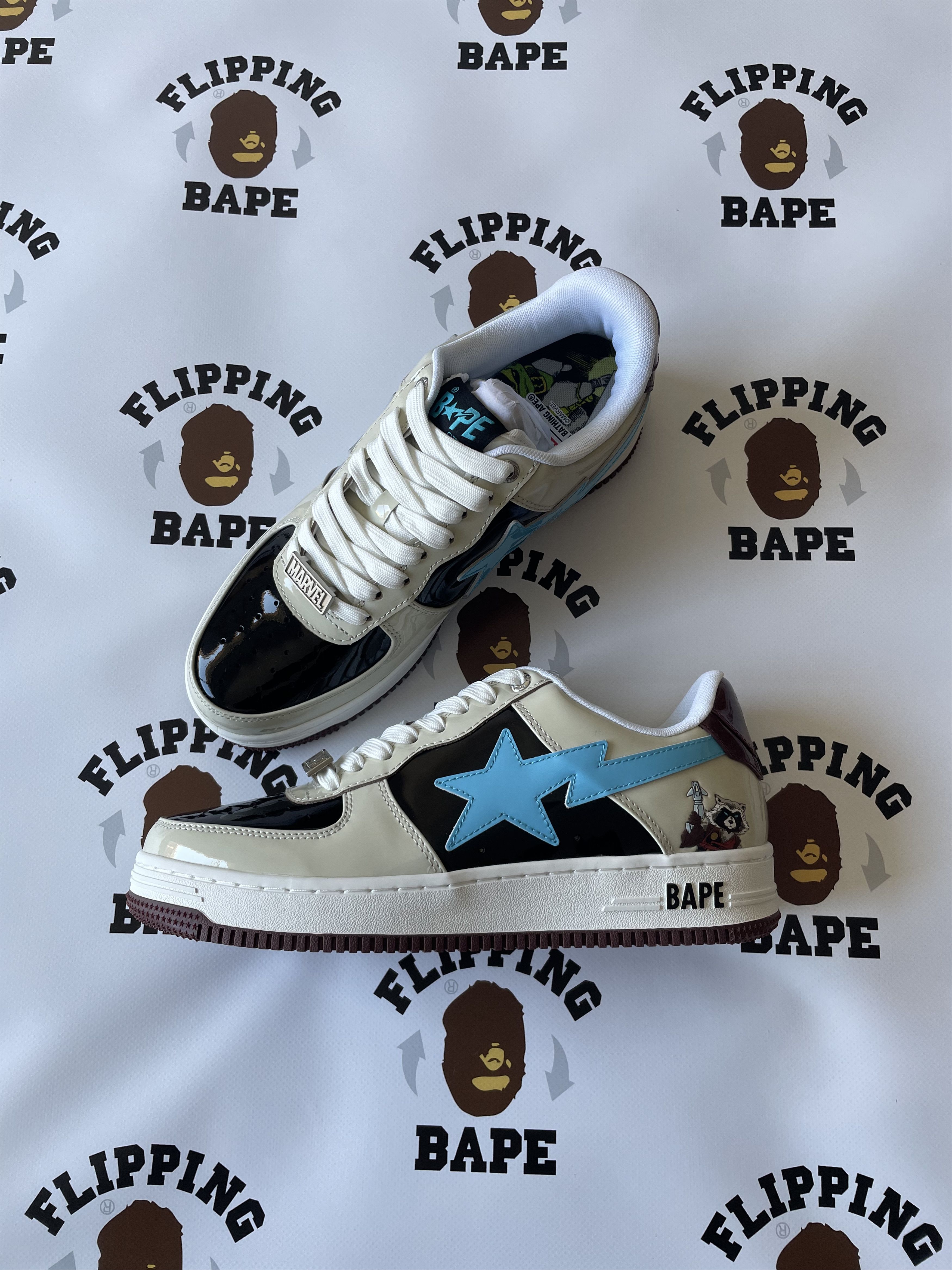 Bape MARVEL BAPE STA ROCKET RACOON Grailed
