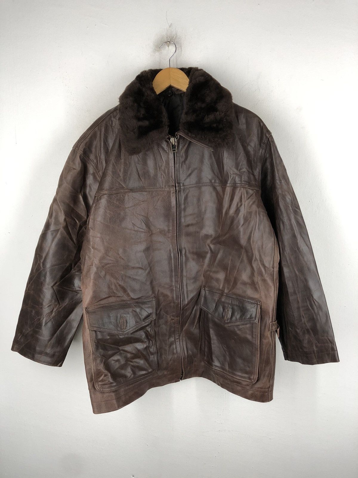Designer Jun men scartish leather jacket | Grailed
