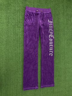 Juicy Couture Juicy Couture Set Velour Purple Flare Track Pants