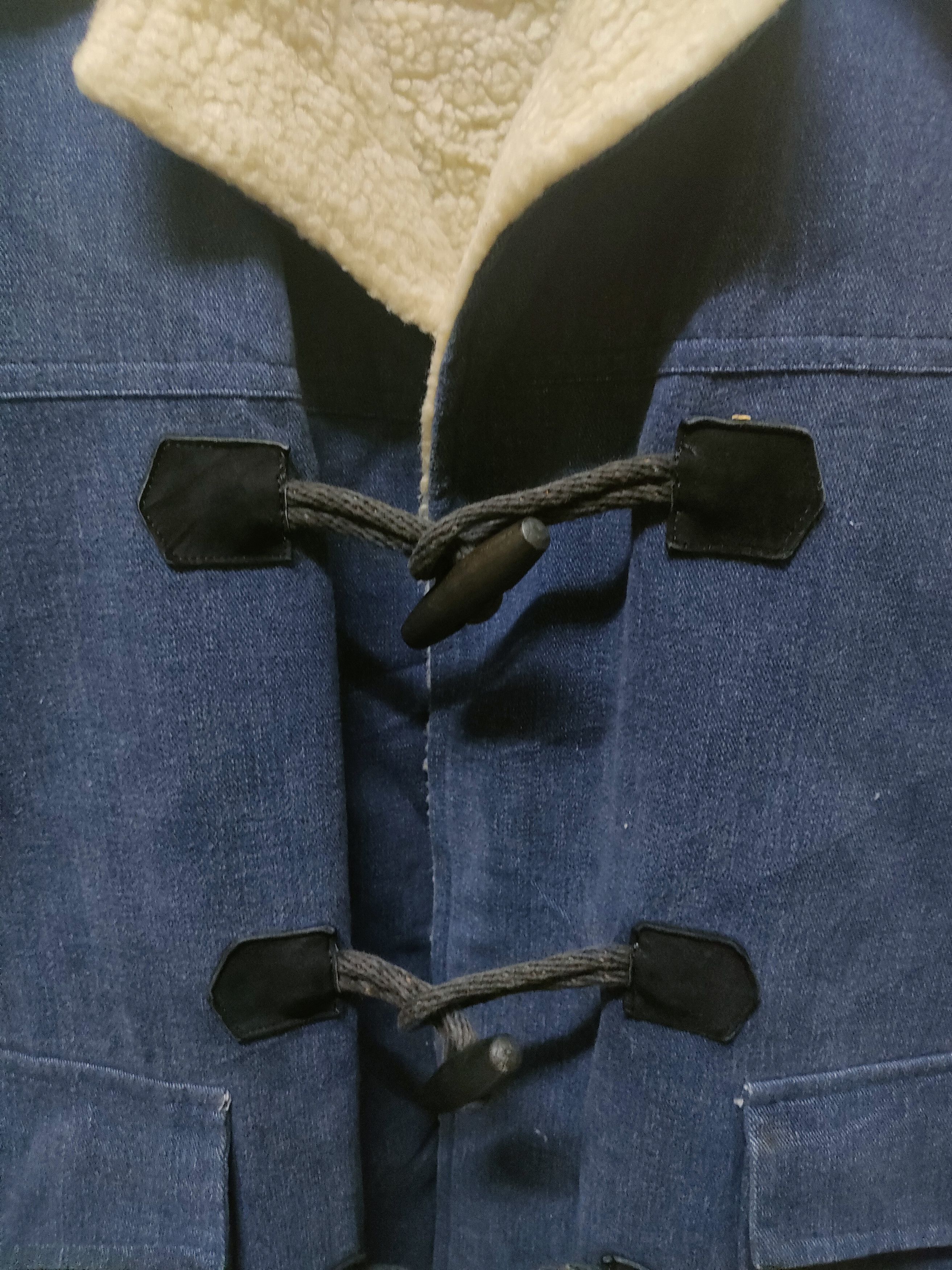 Indigo Denim Sherpa Duffle Jacket Size US M / EU 48-50 / 2 - 7 Thumbnail
