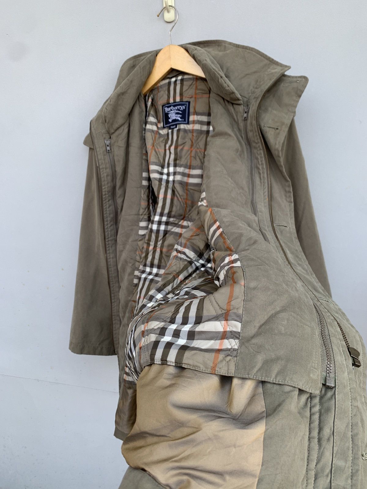 Burberry × Vintage Burberry Nova Check Beige Vintage Double Inner Jacket Size US S / EU 44-46 / 1 - 7 Thumbnail