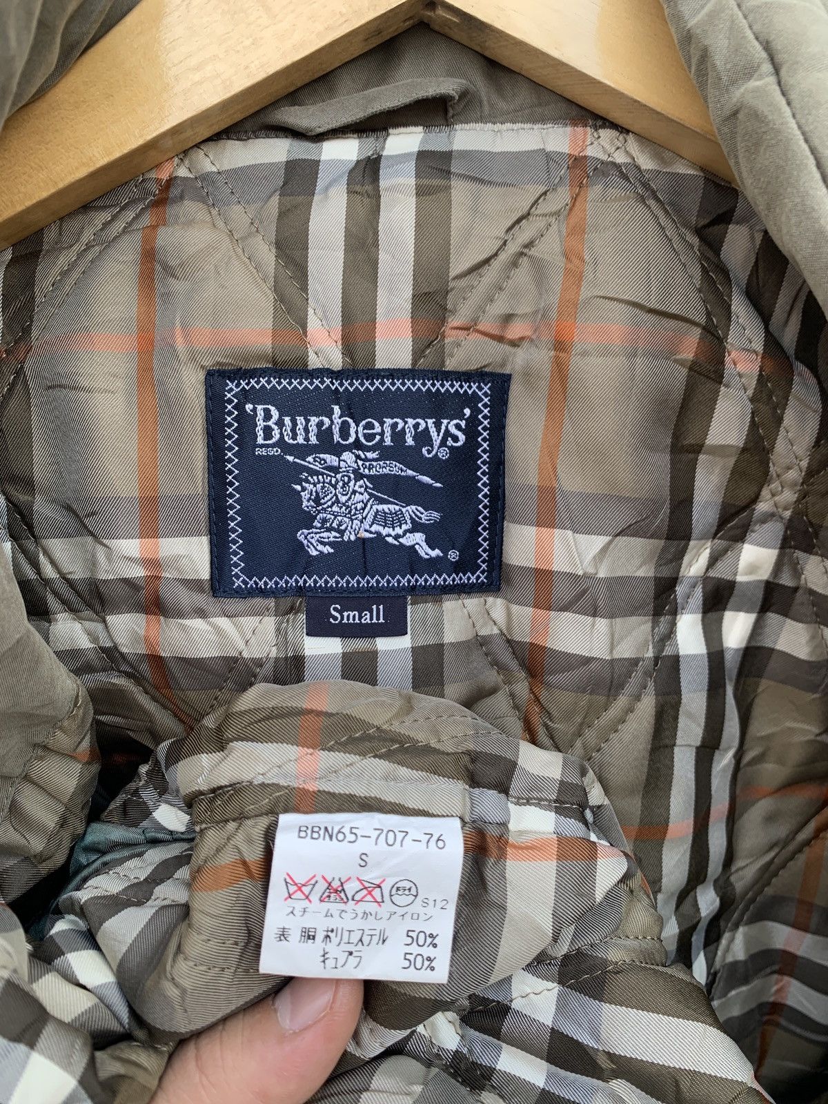 Burberry × Vintage Burberry Nova Check Beige Vintage Double Inner Jacket Size US S / EU 44-46 / 1 - 9 Thumbnail