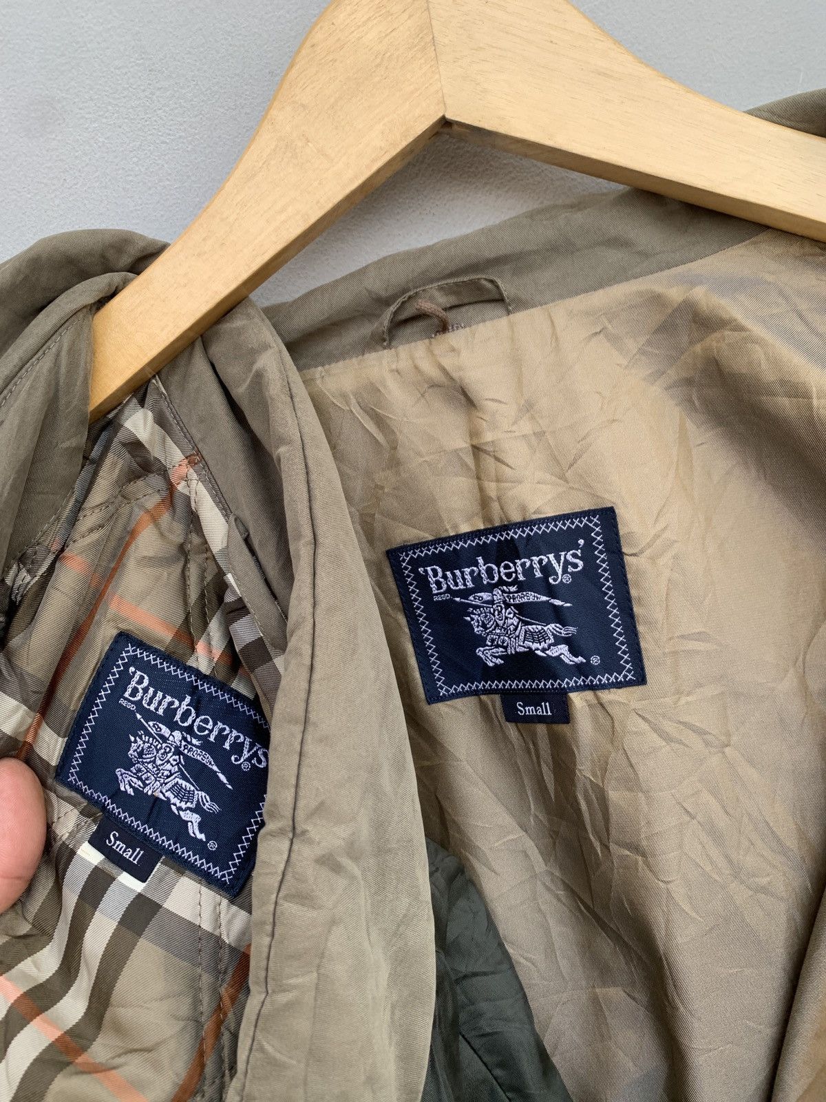 Burberry × Vintage Burberry Nova Check Beige Vintage Double Inner Jacket Size US S / EU 44-46 / 1 - 11 Thumbnail