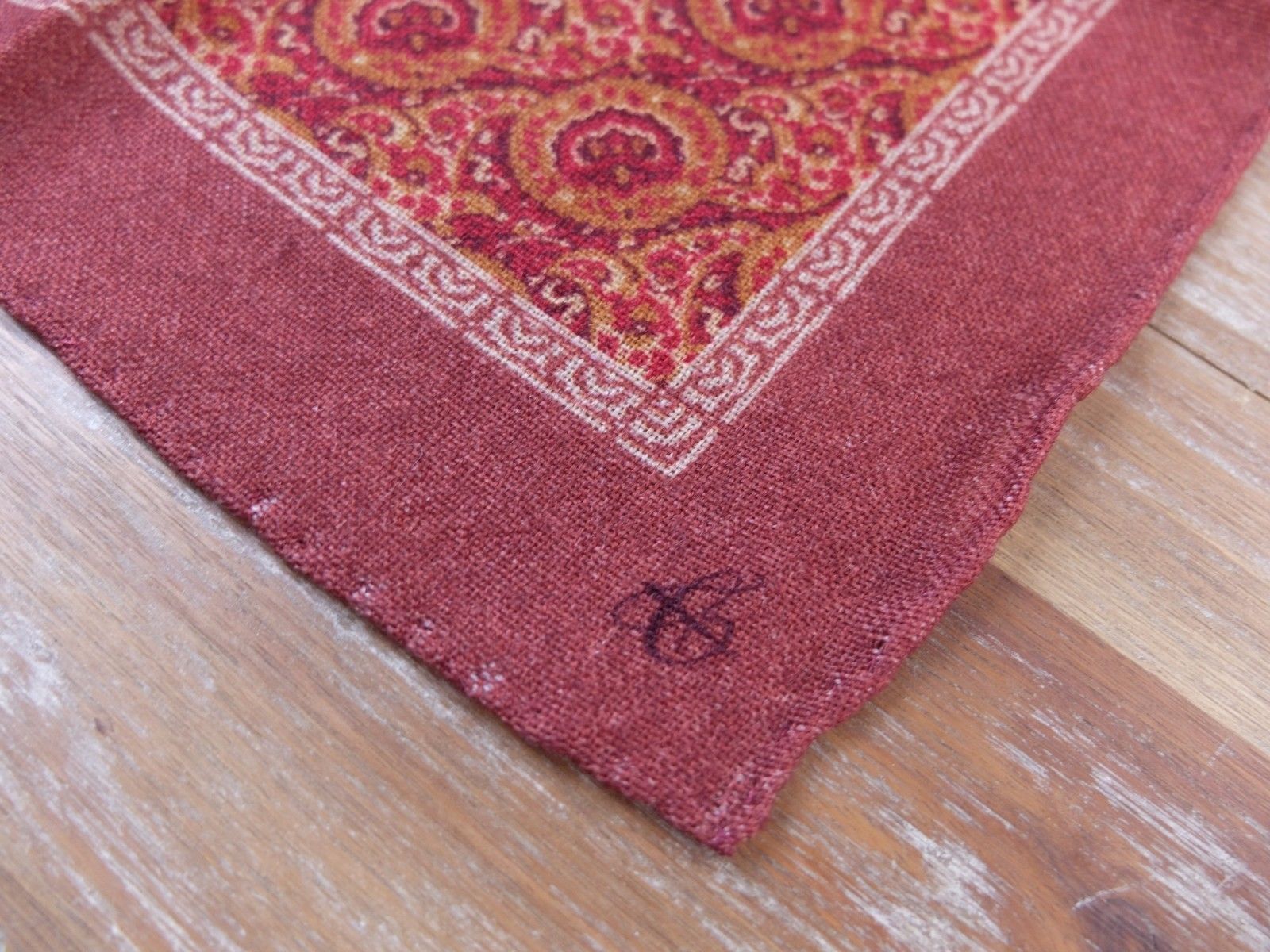 Canali CANALI rose red wool pocket square authentic NWT Size ONE SIZE - 2 Thumbnail