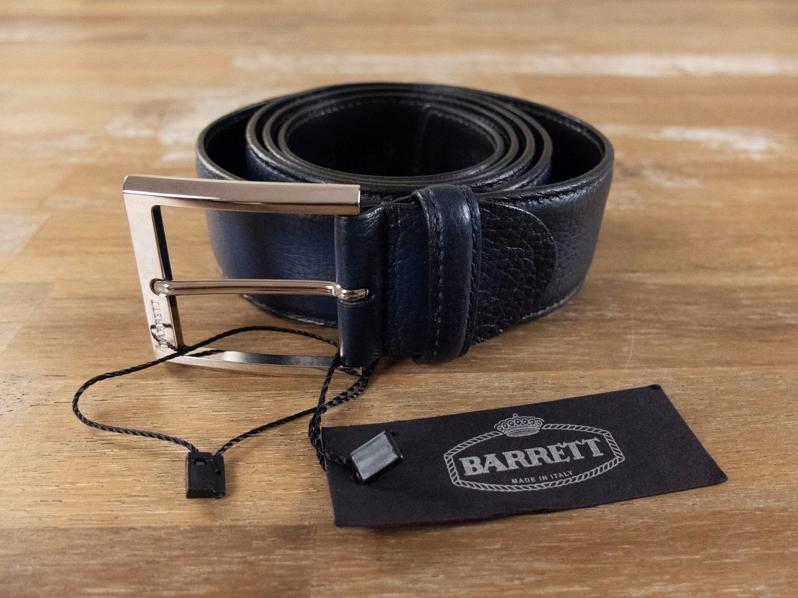 BARRETT blue leather belt authentic - Size 110 - NWT
