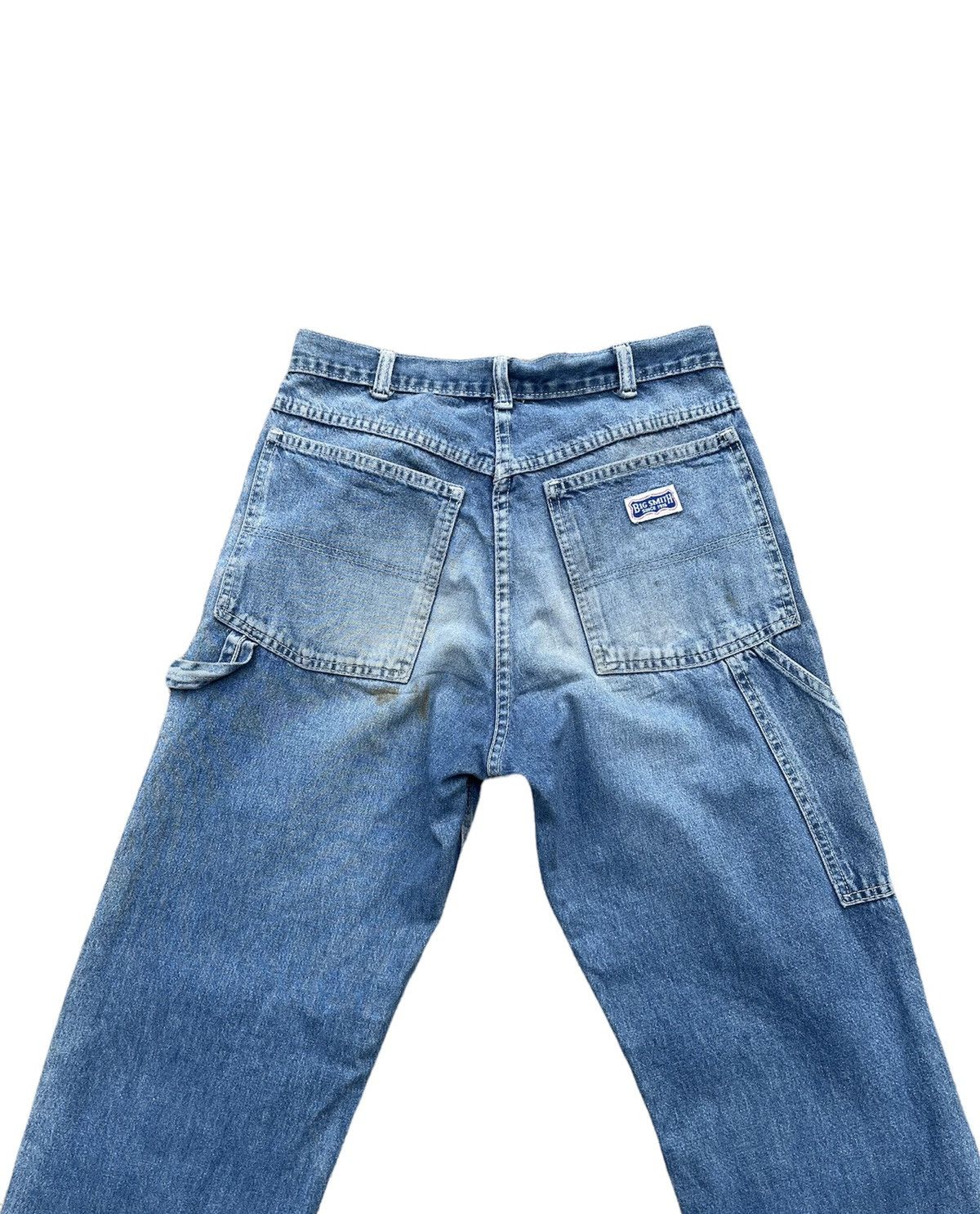 If Six Was Nine × Le Grande Bleu (L.G.B.) × Vintage Big Smith Vintage 70’s Carpenter Aging Faded Denim Size US 28 / EU 44 - 8 Thumbnail