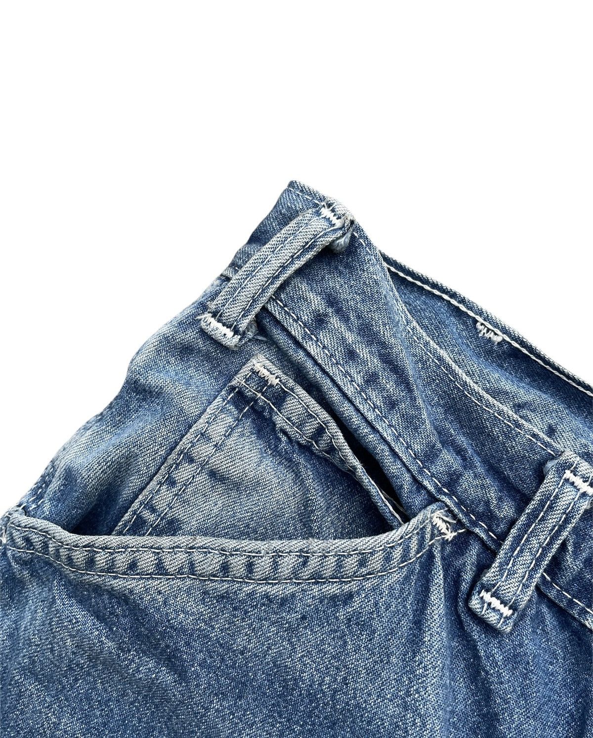 If Six Was Nine × Le Grande Bleu (L.G.B.) × Vintage Big Smith Vintage 70’s Carpenter Aging Faded Denim Size US 28 / EU 44 - 6 Thumbnail