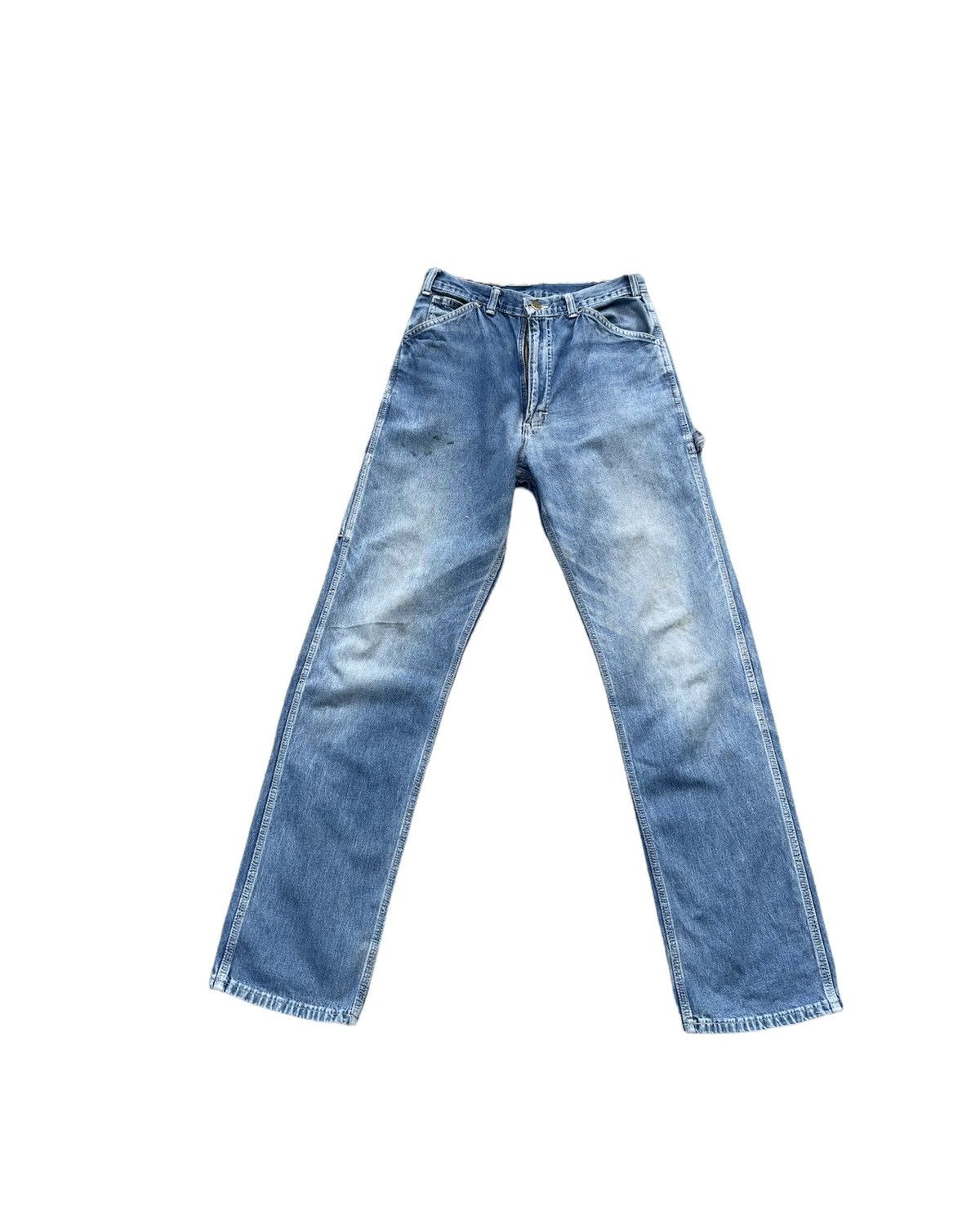 If Six Was Nine × Le Grande Bleu (L.G.B.) × Vintage Big Smith Vintage 70’s Carpenter Aging Faded Denim Size US 28 / EU 44 - 1 Thumbnail
