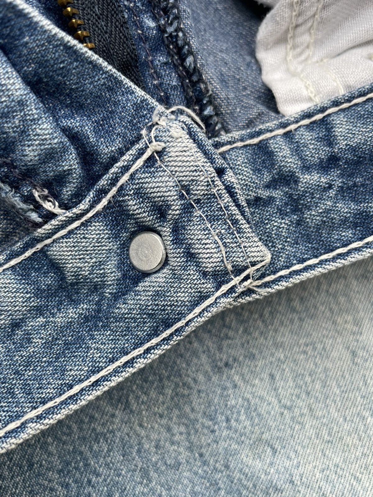 If Six Was Nine × Le Grande Bleu (L.G.B.) × Vintage Big Smith Vintage 70’s Carpenter Aging Faded Denim Size US 28 / EU 44 - 14 Thumbnail