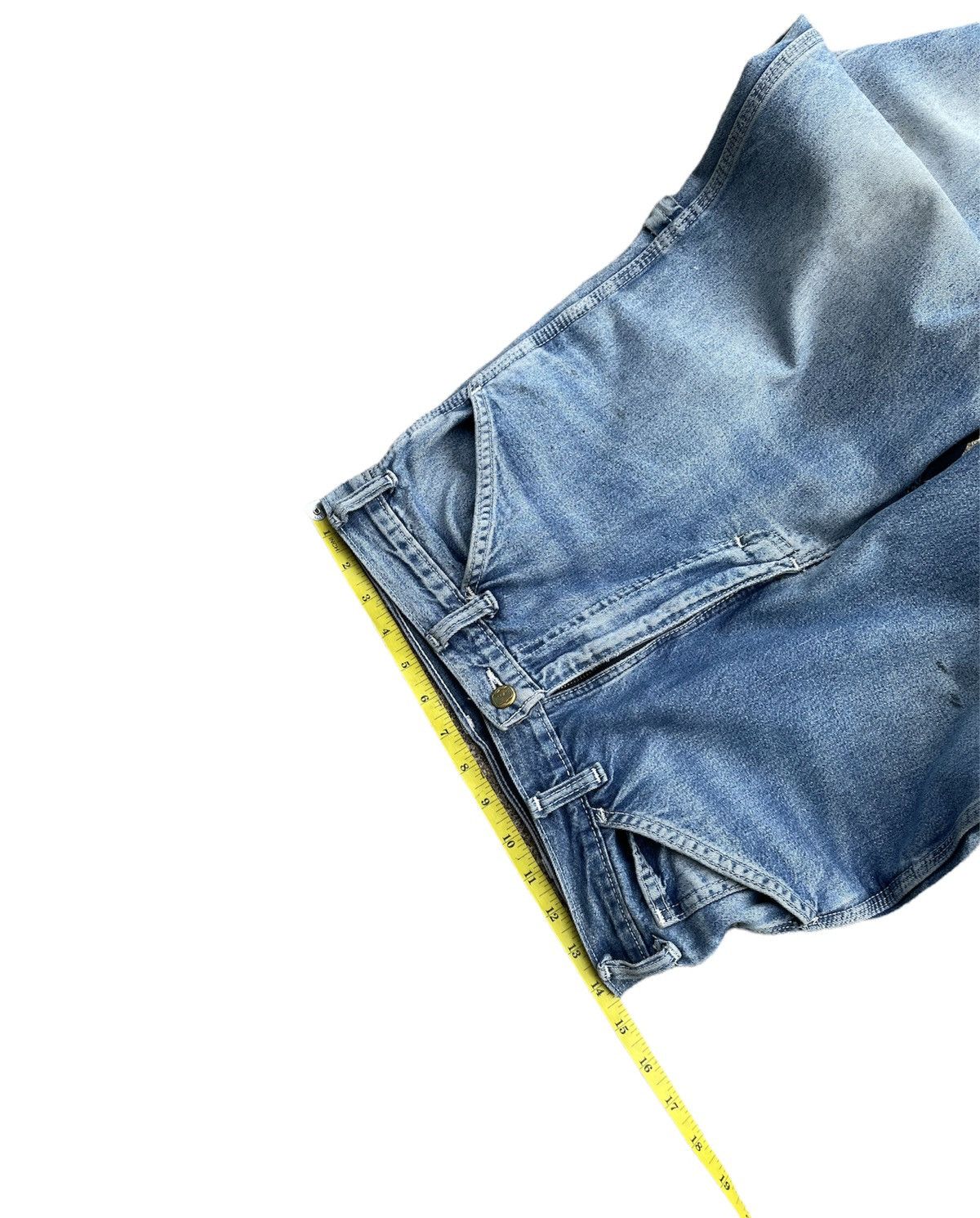 If Six Was Nine × Le Grande Bleu (L.G.B.) × Vintage Big Smith Vintage 70’s Carpenter Aging Faded Denim Size US 28 / EU 44 - 2 Thumbnail