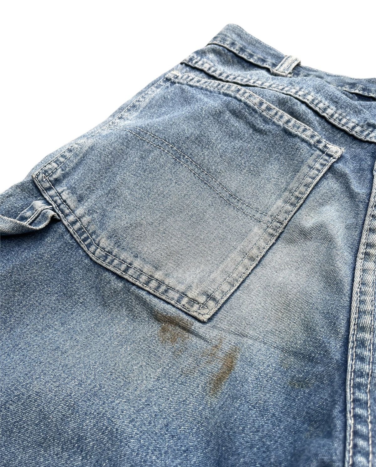 If Six Was Nine × Le Grande Bleu (L.G.B.) × Vintage Big Smith Vintage 70’s Carpenter Aging Faded Denim Size US 28 / EU 44 - 10 Thumbnail