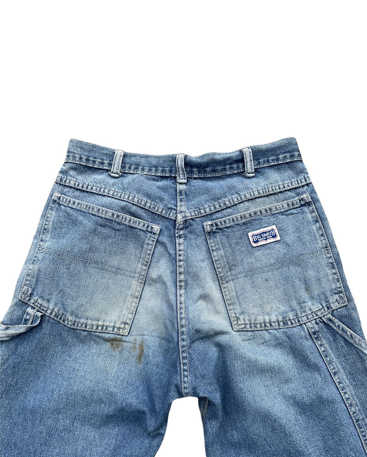 If Six Was Nine × Le Grande Bleu (L.G.B.) × Vintage Big Smith Vintage 70’s Carpenter Aging Faded Denim Size US 28 / EU 44 - 9 Thumbnail