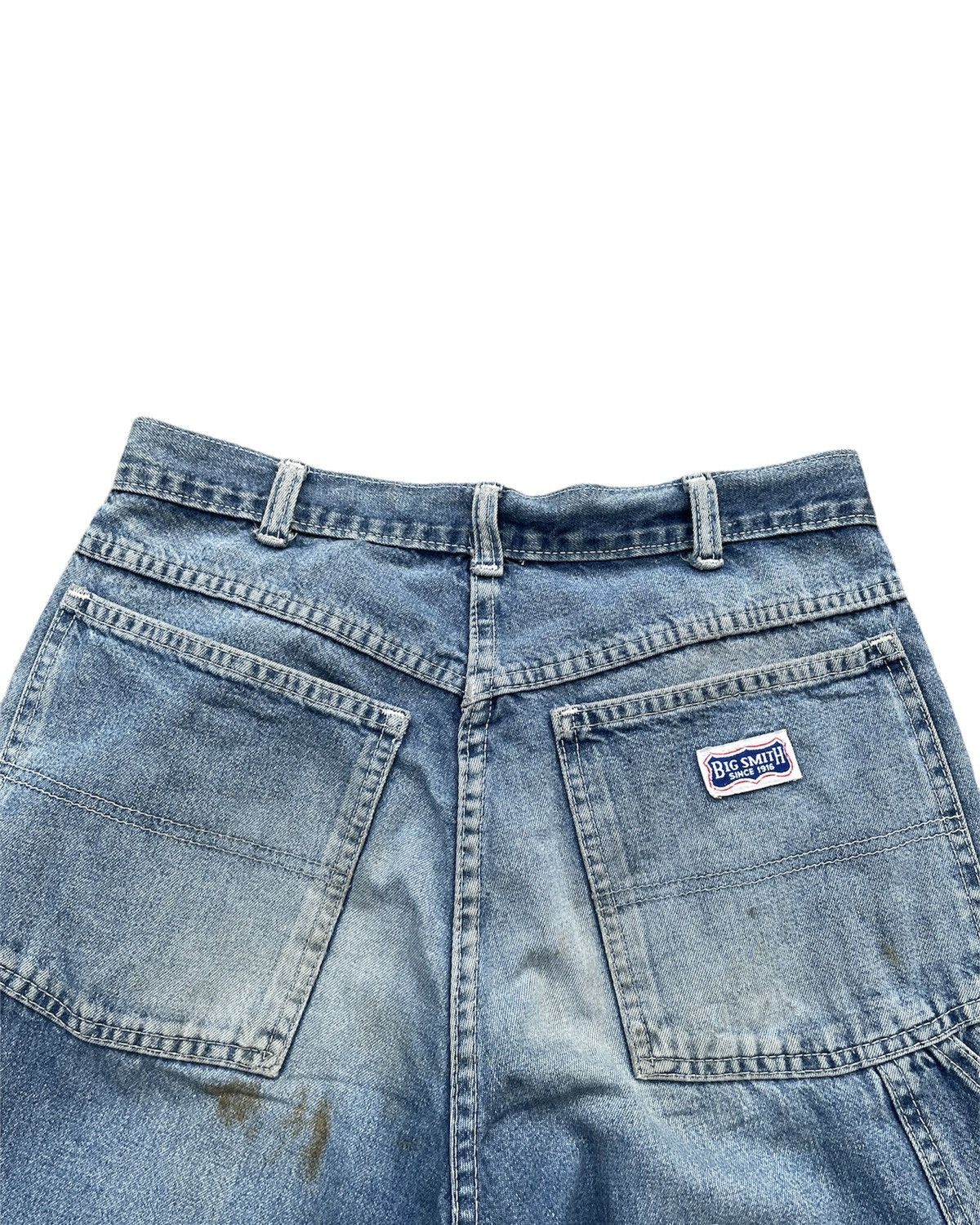 If Six Was Nine × Le Grande Bleu (L.G.B.) × Vintage Big Smith Vintage 70’s Carpenter Aging Faded Denim Size US 28 / EU 44 - 11 Thumbnail
