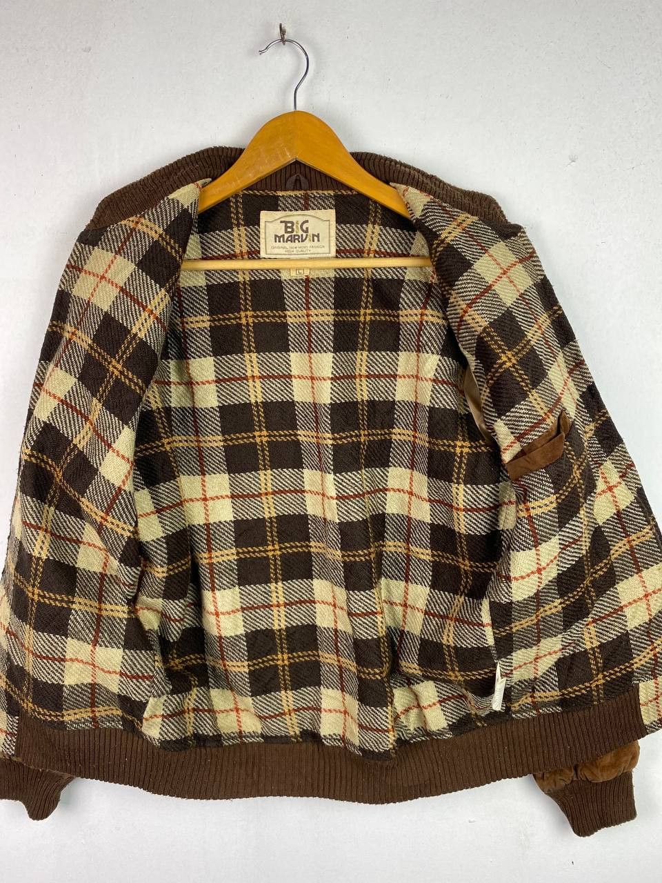 Japanese Brand × Vintage VINTAGE japanese brands velvet jacket wool checkered lining Size US L / EU 52-54 / 3 - 6 Thumbnail
