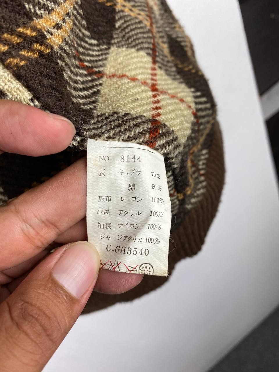 Japanese Brand × Vintage VINTAGE japanese brands velvet jacket wool checkered lining Size US L / EU 52-54 / 3 - 8 Thumbnail