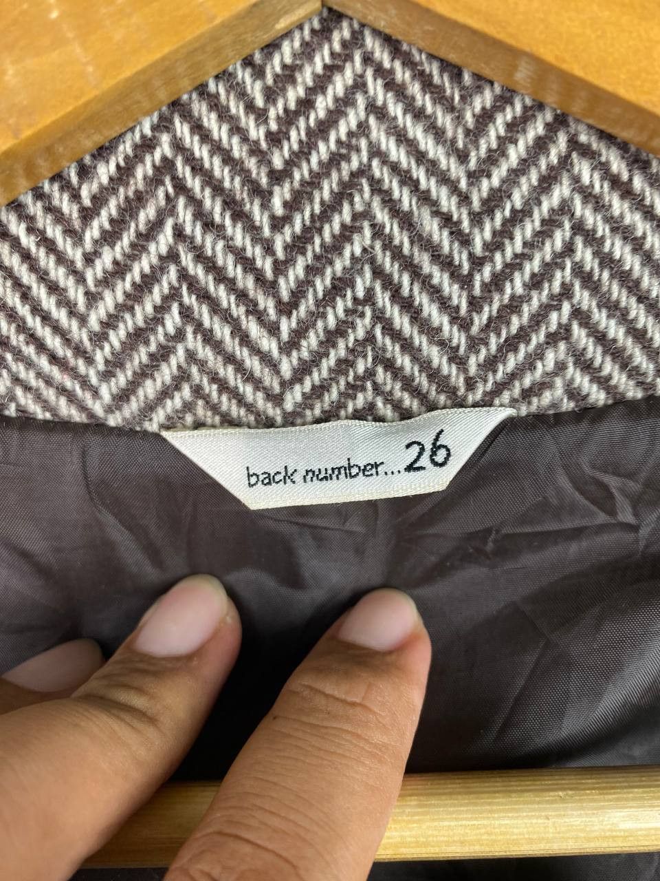 Japanese Brand back number wool jacket nice design Size US M / EU 48-50 / 2 - 7 Thumbnail