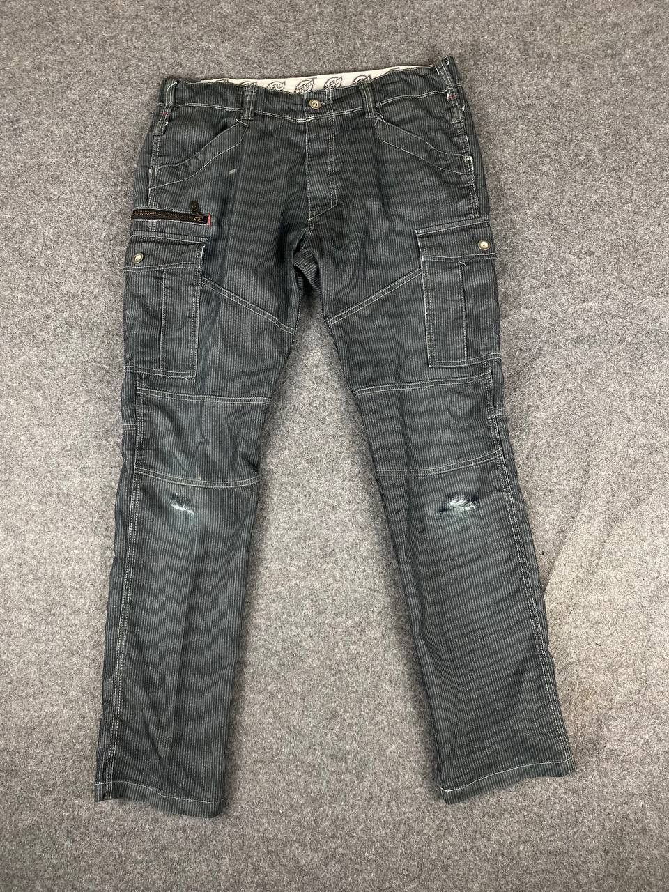 Dickies dickies hickory stripe cargo pants distressed Size US 35 - 1 Thumbnail