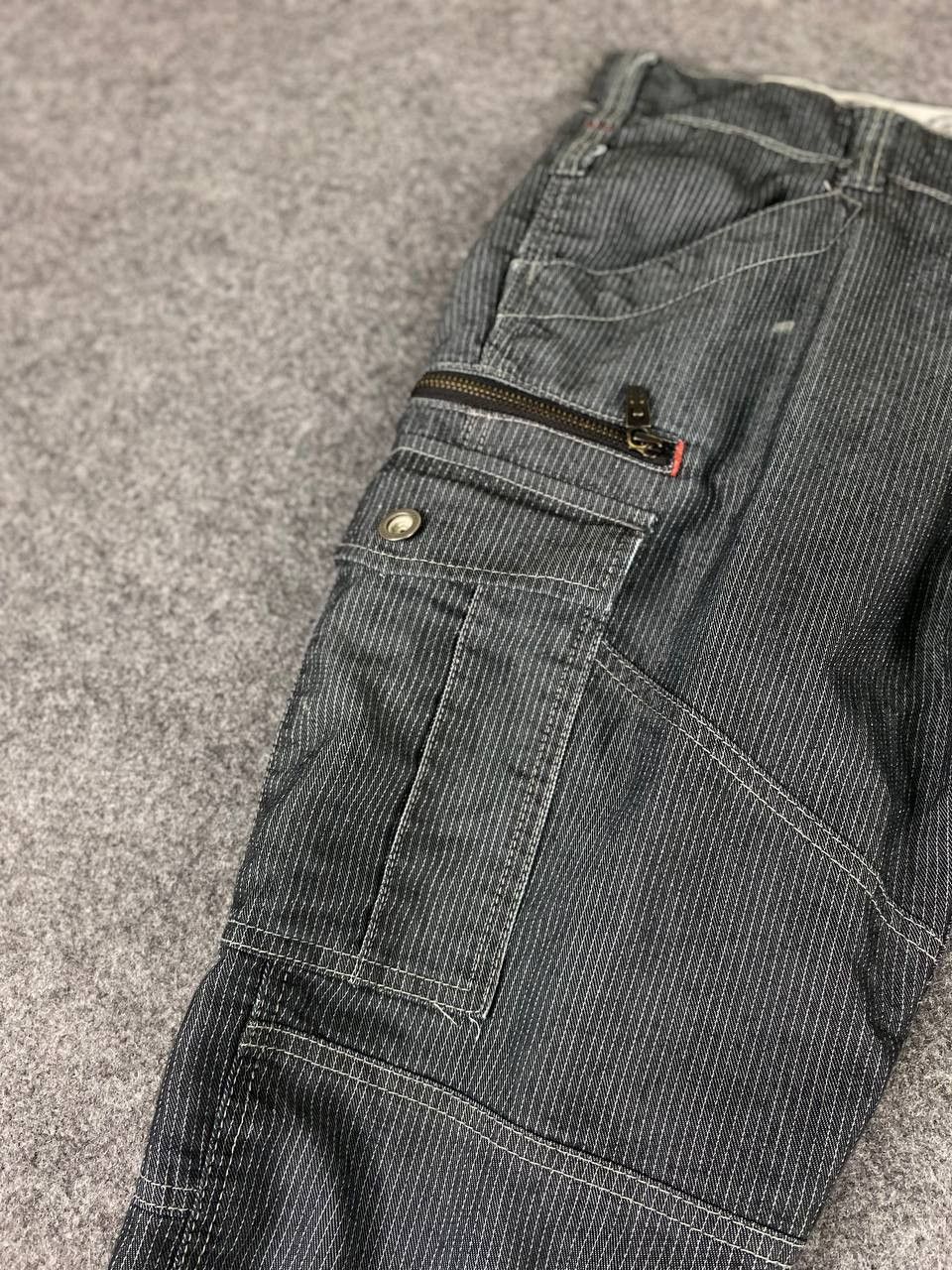 Dickies dickies hickory stripe cargo pants distressed Size US 35 - 8 Thumbnail