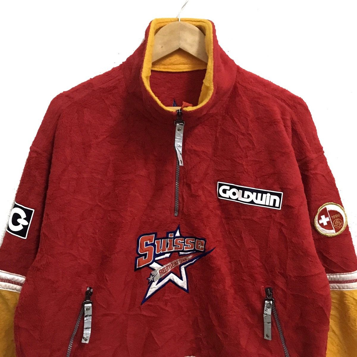 Goldwin × Vintage Vintage GOLDWIN Suisse Ski Team Fleece Half Zipper Pullover Size US L / EU 52-54 / 3 - 3 Thumbnail
