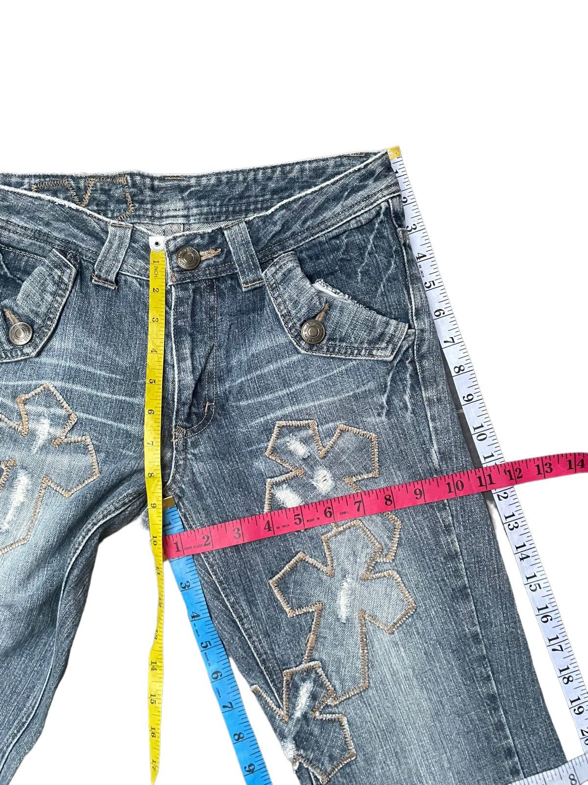 Japanese Brand Japanese Tzpa CH Inspired Distresed Denim Size US 31 - 18 Thumbnail
